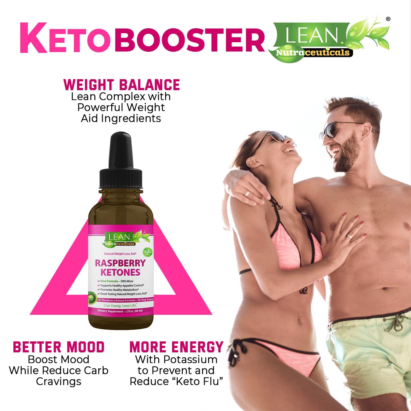Weight Loss Keto Raspberry Ketone Drops, Appetite Suppressant Fat Burner Diet Energy Supplement Metabolism Booster That Work for Belly for Men and Women, Slim Faster Than Gummy Pill Capsule Tea, 60 ml
