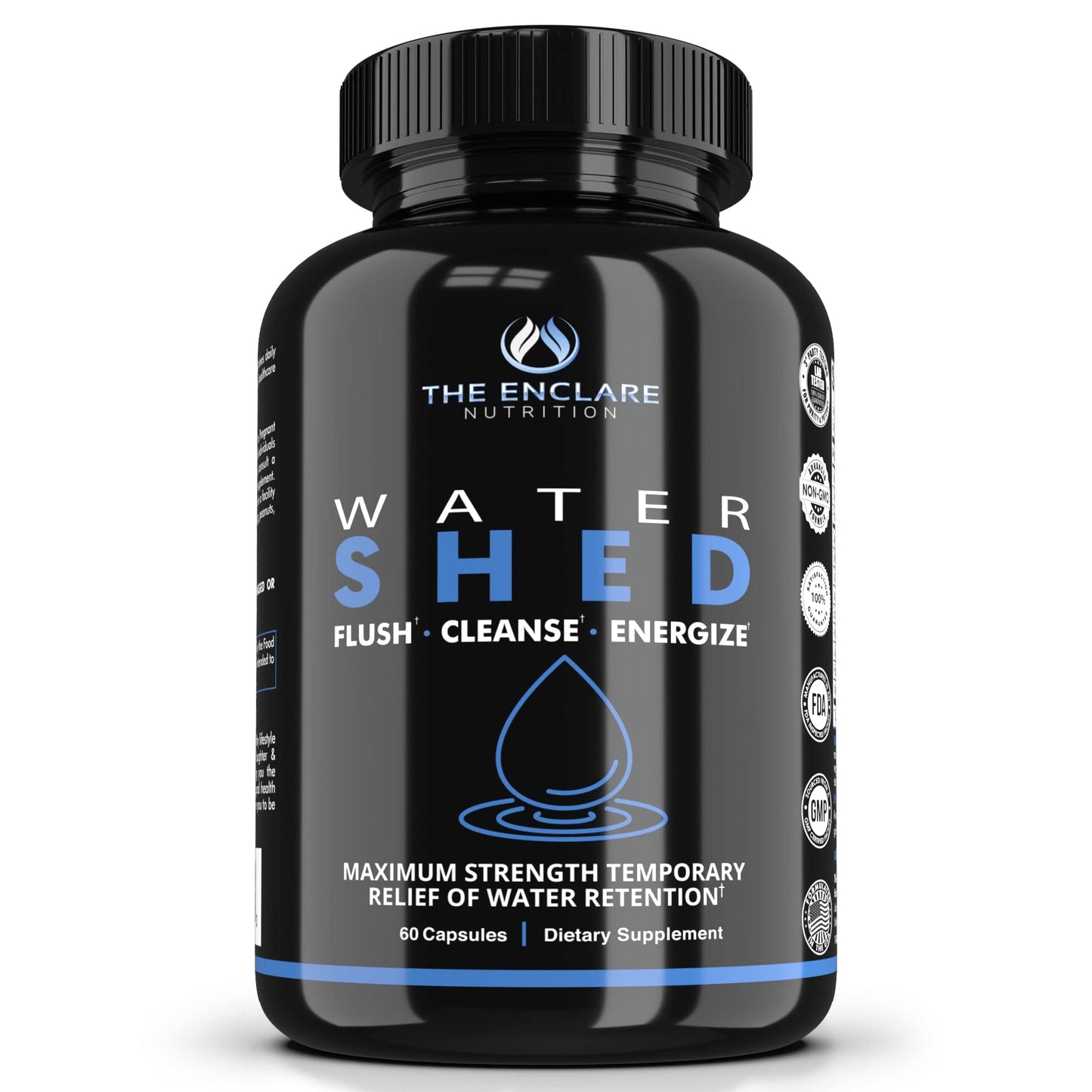 THE ENCLARE NUTRITION Water Pills Diuretic Water Retention, Liver Detox, Kidney Cleanse, Weight, Swelling, Edema, Bloating Relief, Fluid Balance Watershed Max Strength (1)