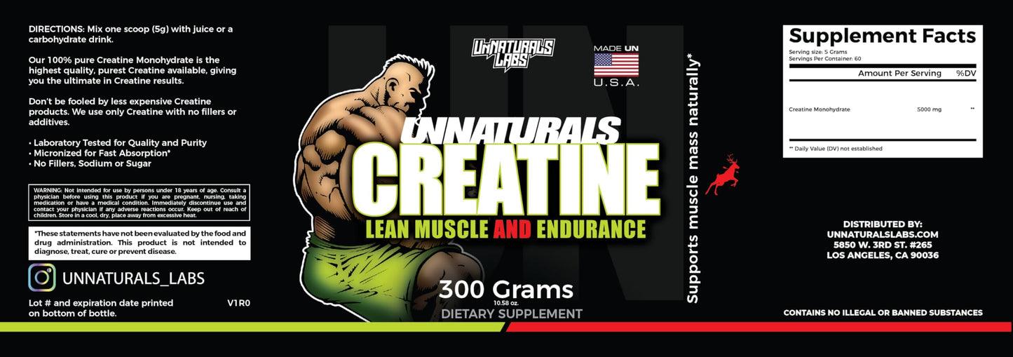 UnNaturals Labs - CREATINE - 60 Capsules