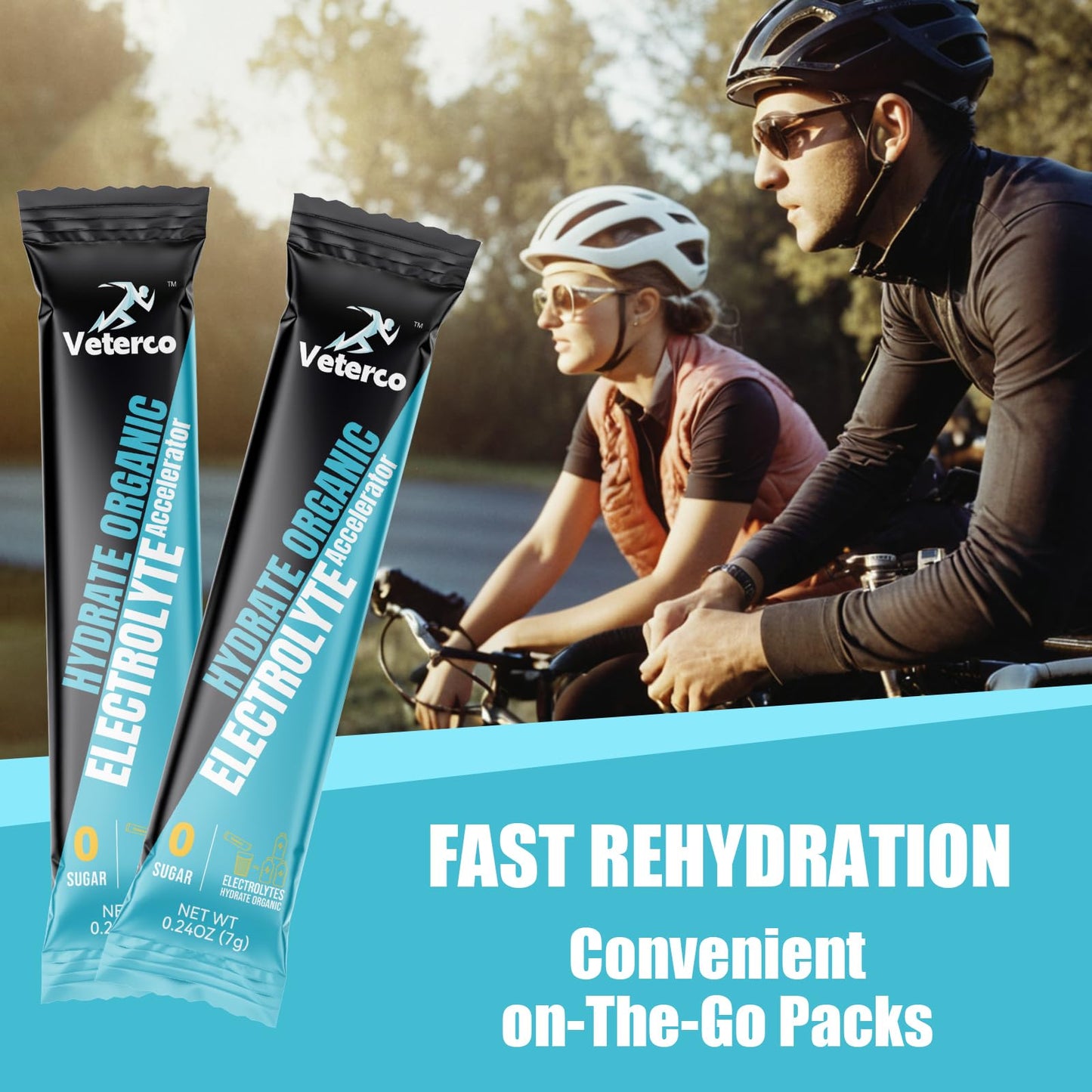 Veterco Hydration Electrolyte Powder, Electrolyte Drink, Hydration Supplement Drink Mix, Hydration Packets with Vitamin & Mineral, Keto Friendly, Vegan, Non-GMO, No Sugar, Pineapple Flavor (20 Sticks)