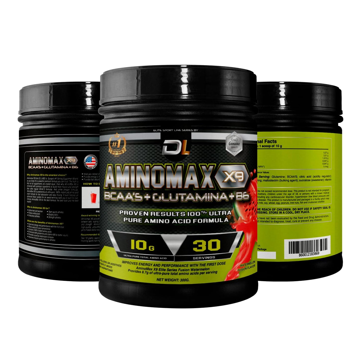 Ultra-Pure Amino Acids | 8.7g per Serving of BCAAs | Leucine, Isoleucine, Valine, Glutamine & Vitamin B6 for Muscle Recovery, Metabolism & Immune Support | Ideal for Sports & Well-Being | 30 Servings