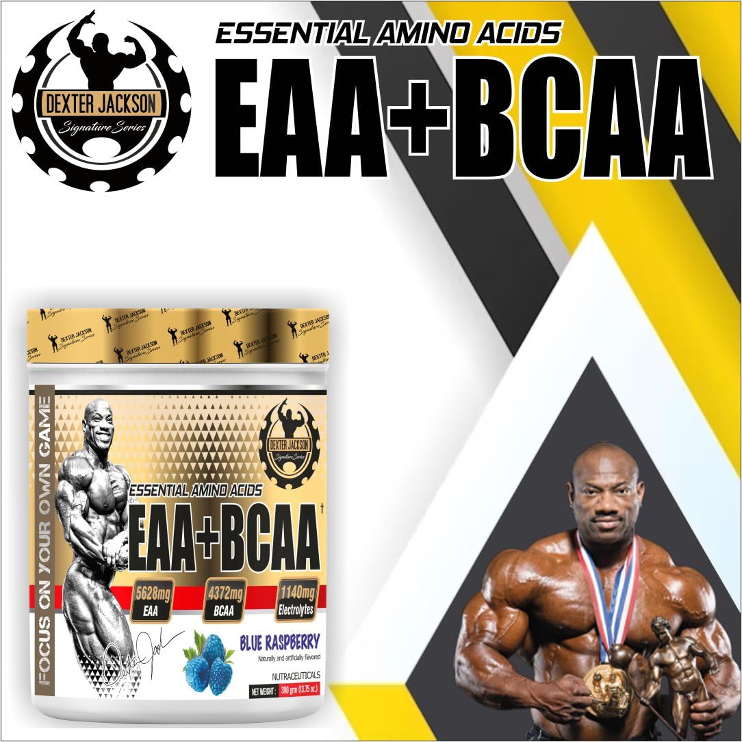 DEXTER JACKSON Gold Series EAA+BCAA | 390g (30 Serving, Blue Raspberry)