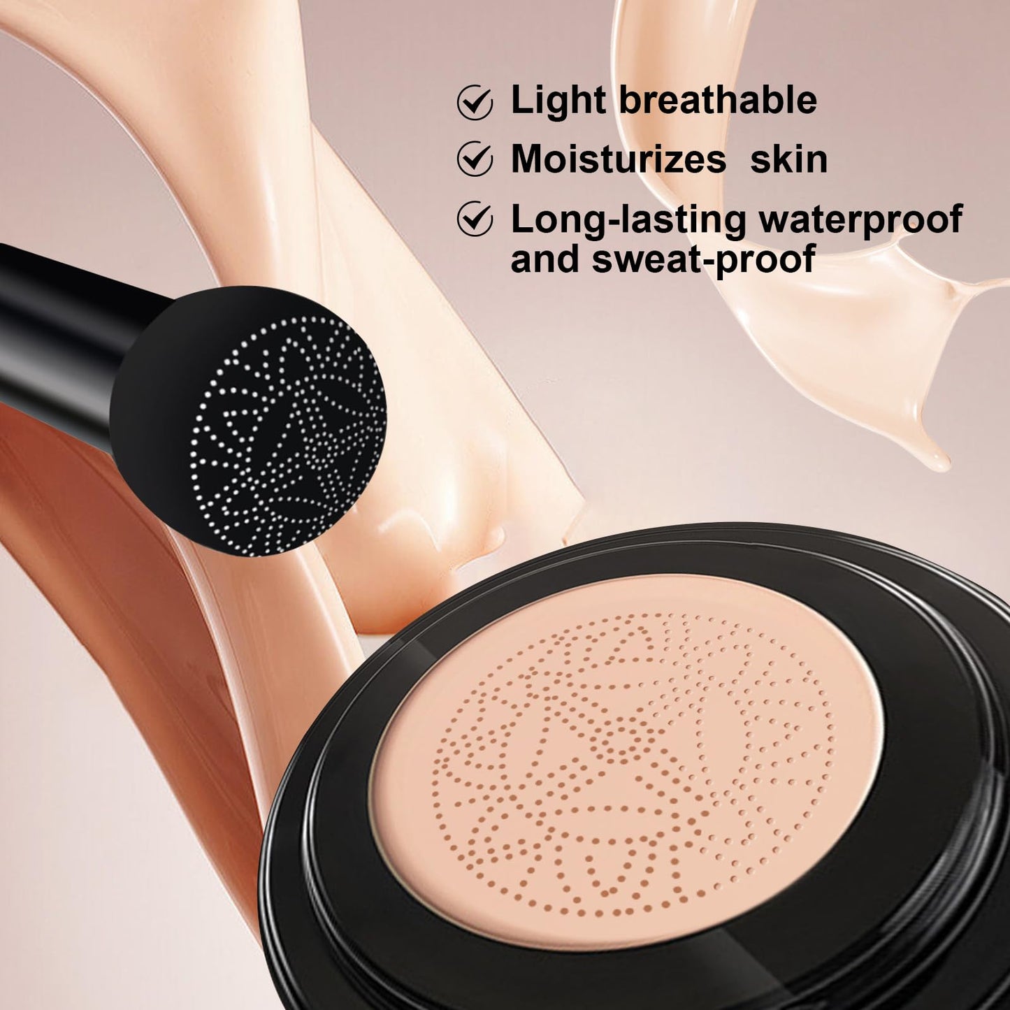 Honey And Pine Makeup, Air Cushion CC Cream, Honey and Pine Moisture Concealer Foundation, Honey And Pine Moisture Cushion, Lightweight and long-lasting (Ivory)