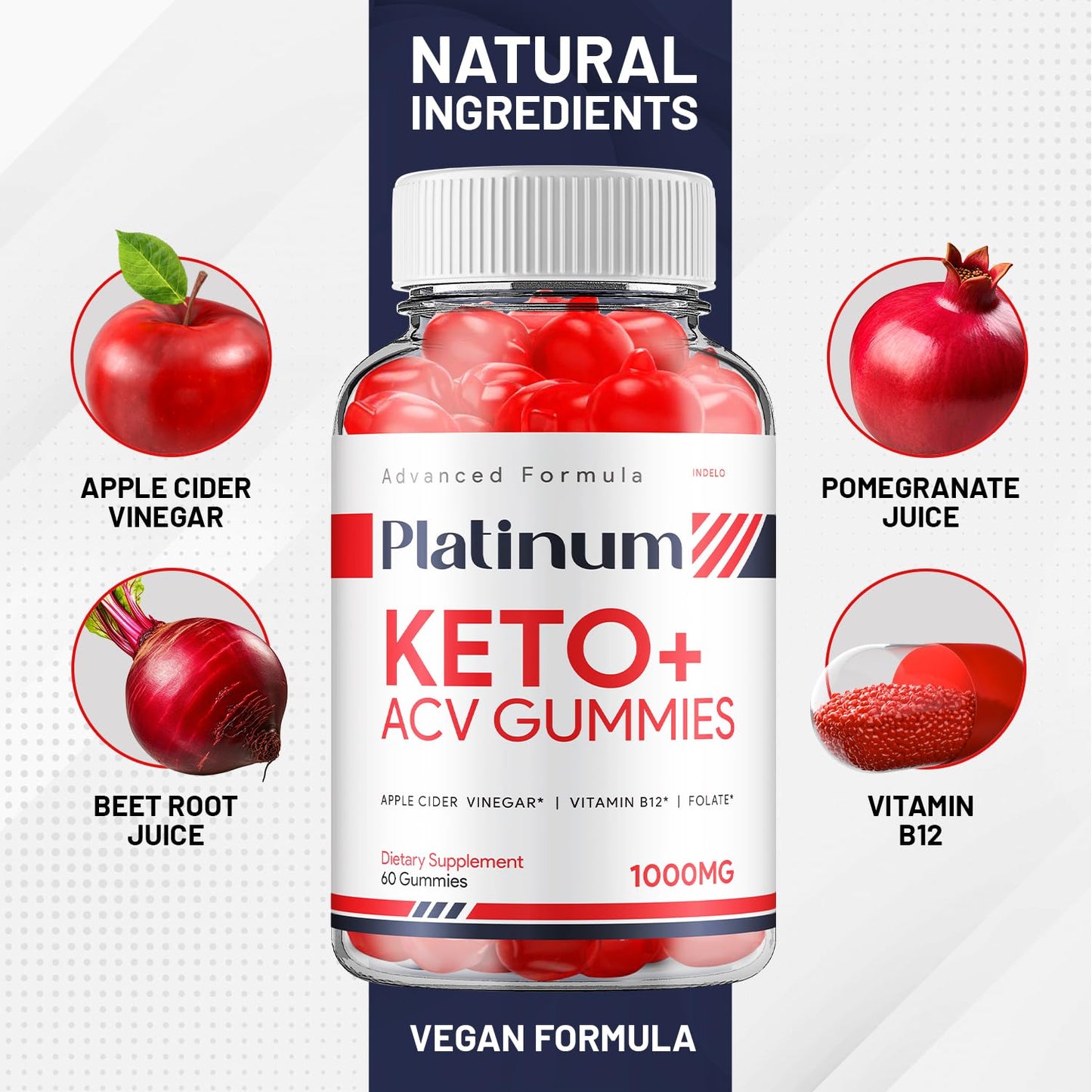 (2 Pack) Platinum Keto ACV Gummies - Advanced Formula Platinum Keto Plus ACV Gummies Apple Cider Vinegar Platinum ACV Gummies Dietary Supplement Reviews Men Women (120 Gummies)