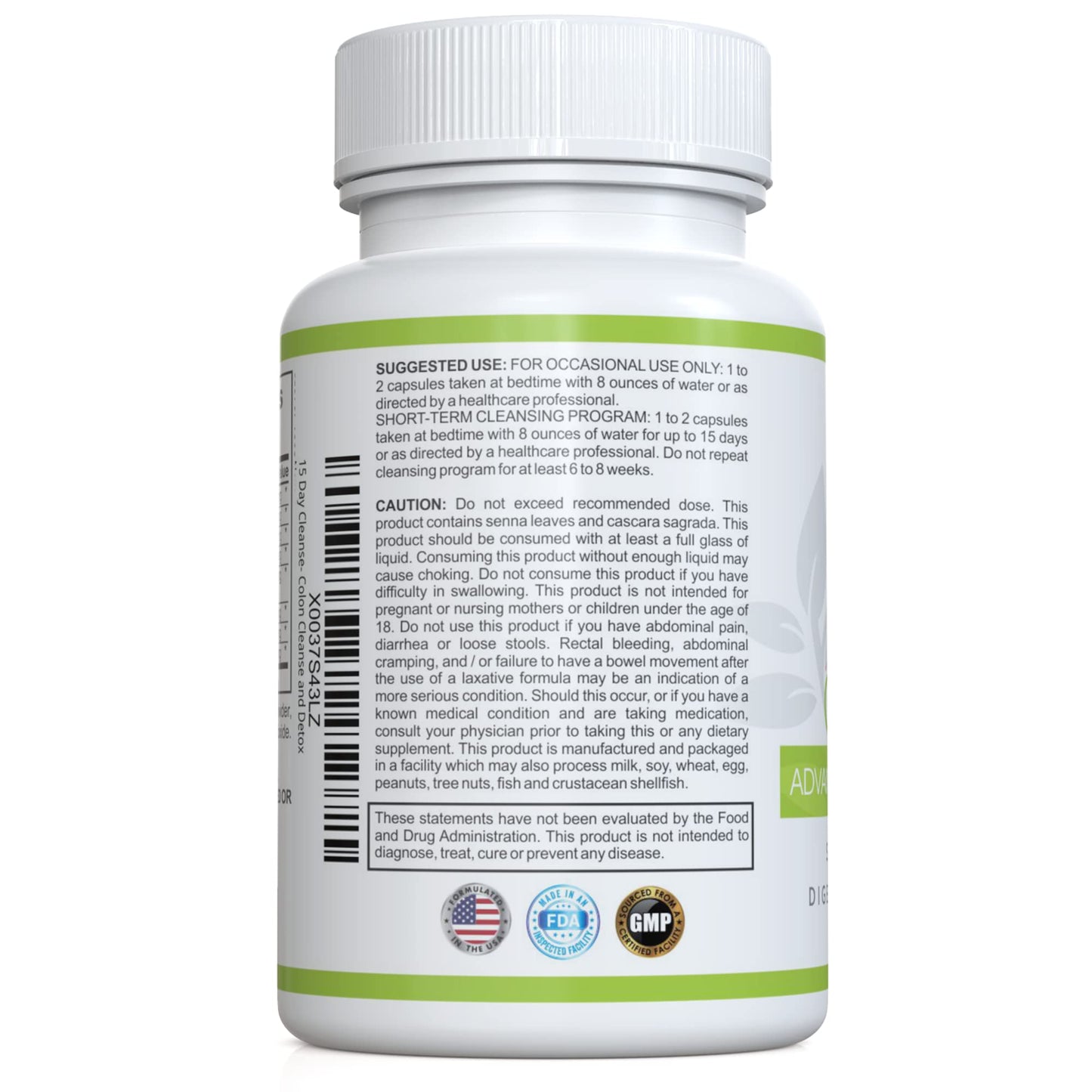 Nutri + Synergy 15 Day Cleanse Advanced Herbal Complex - Colon Cleanse and Detox - Improved Intestinal Health