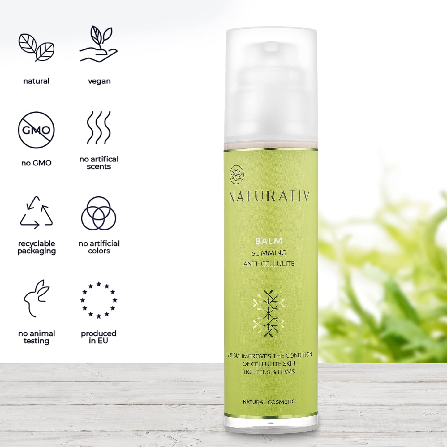 Naturativ Slimming & Anti-Cellulite Balm | Weight Loss Cream, Fat Remover, Fat Burning Cream | Tummy, Abdomen, Waist, Legs, Arms | 200 ml