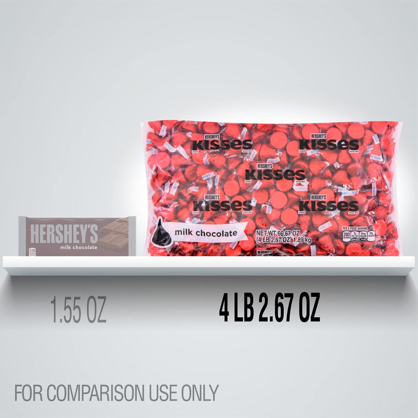 HERSHEYS KISSES Milk Chocolate Candy Bulk Bag 6667 oz