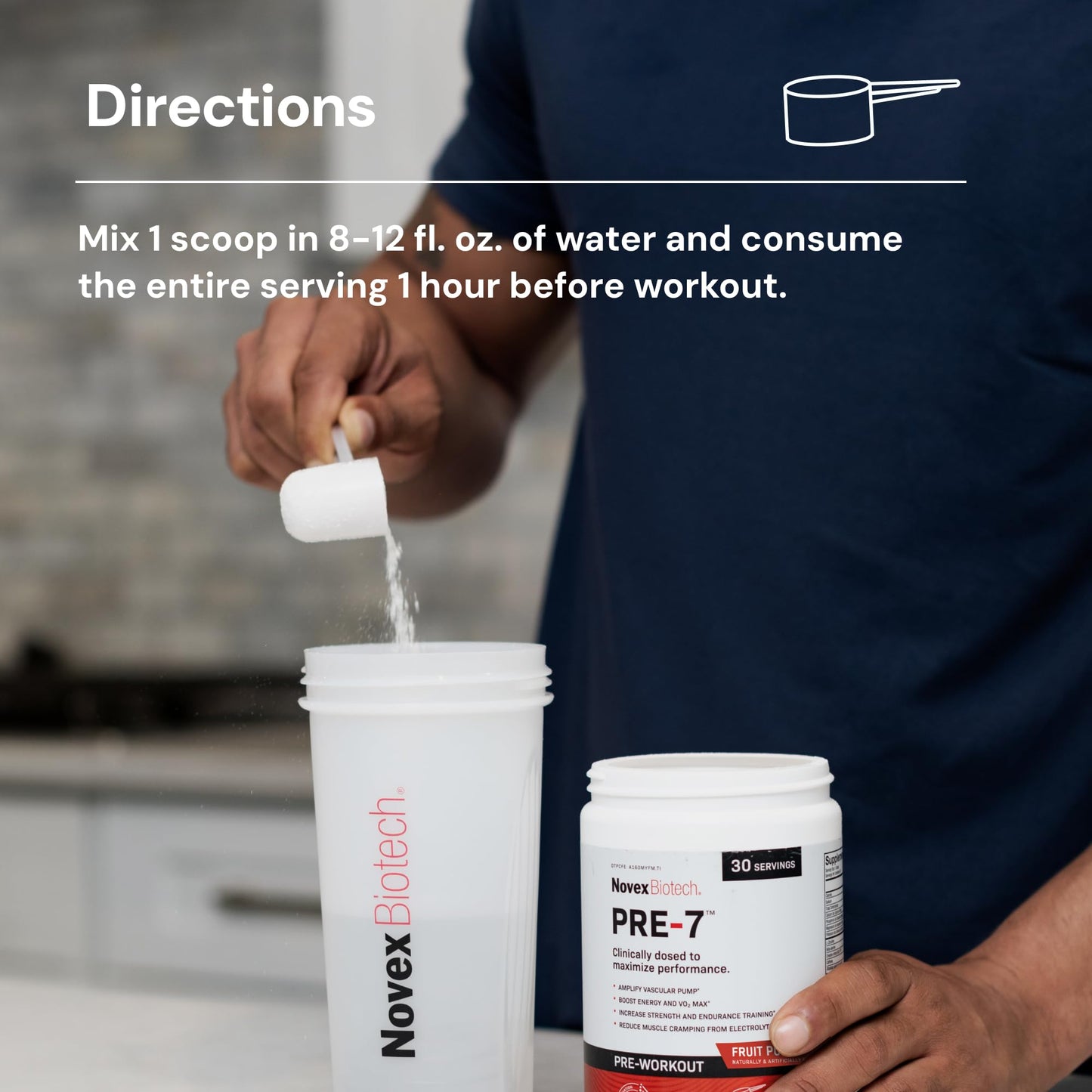 Novex Biotech PRE-7 Pre-Workout Pineapple Flavor - Super Preworkout Supplement - 300 MG Caffeine - Replenish Electrolytes - Amplify Vascular Pump* - 30 Servings