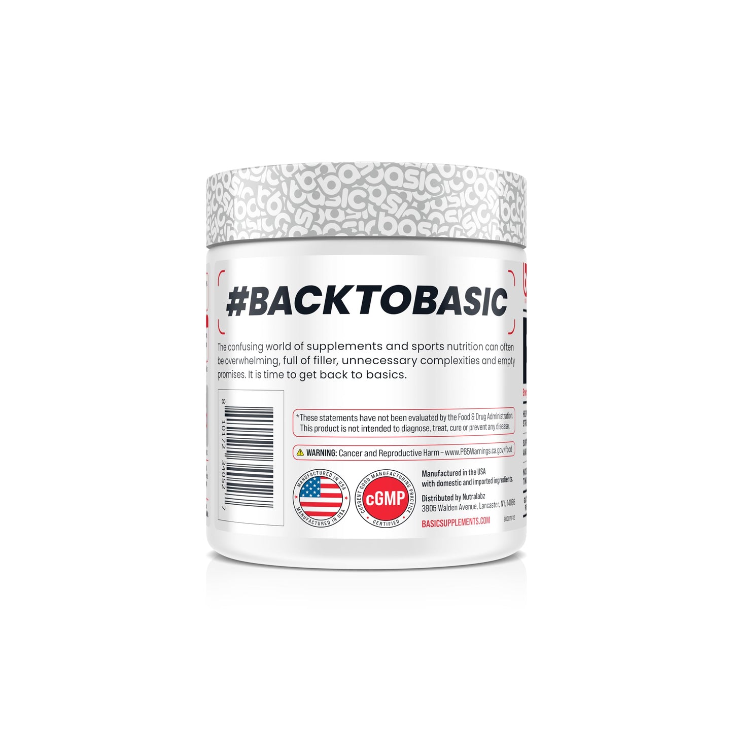 BASIC SUPPLEMENTS Pre-Workout with 200mg Caffeine and 3000mg Citrulline for Energy, Focus, and Strength Support, No Beta-Alanine Tingles, Vegan, Gluten-Free, Sugar-Free (30 Servings, Ice Pop)