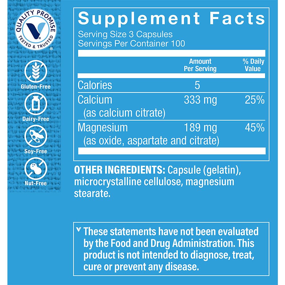 Calcium Citrate & Magnesium (300 Capsules) by The Vitamin Shoppe