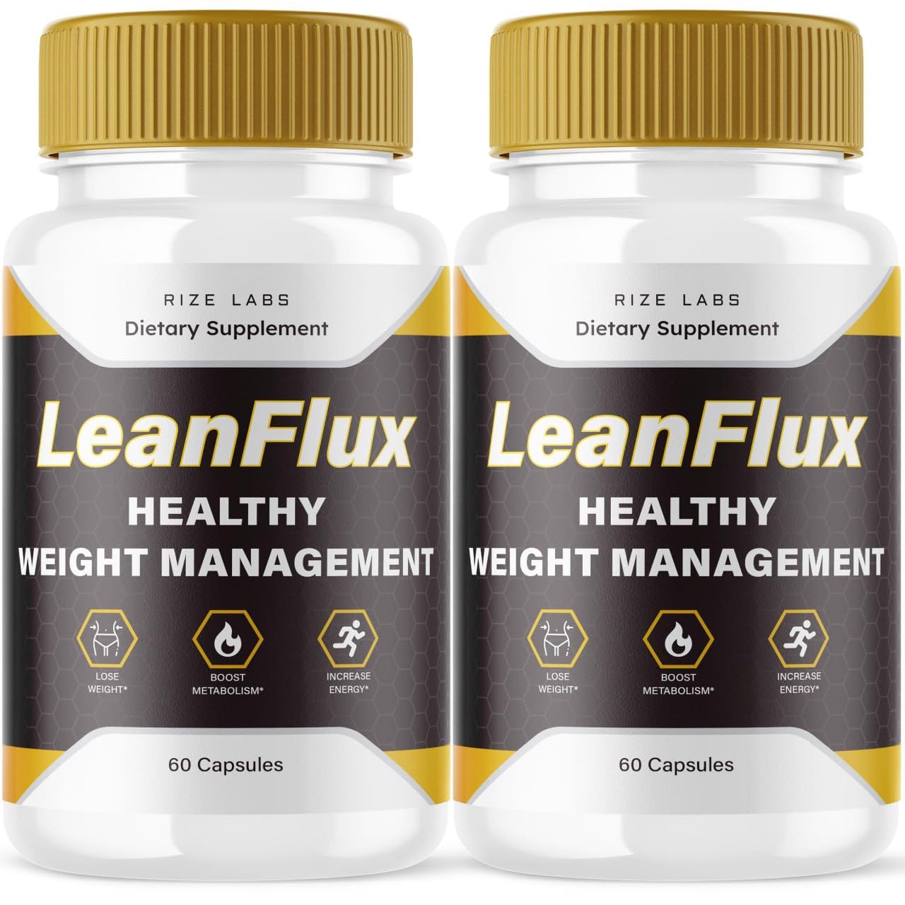 rize labs (2 Pack) LeanFlux - Lean Flux Weight Loss to Increase BAT Levels, Leanflux Reviews Non-GMO Easy to Swallow Supplement Pills, Gain Brown Adipose Tissue BurnFat (120 Capsules)