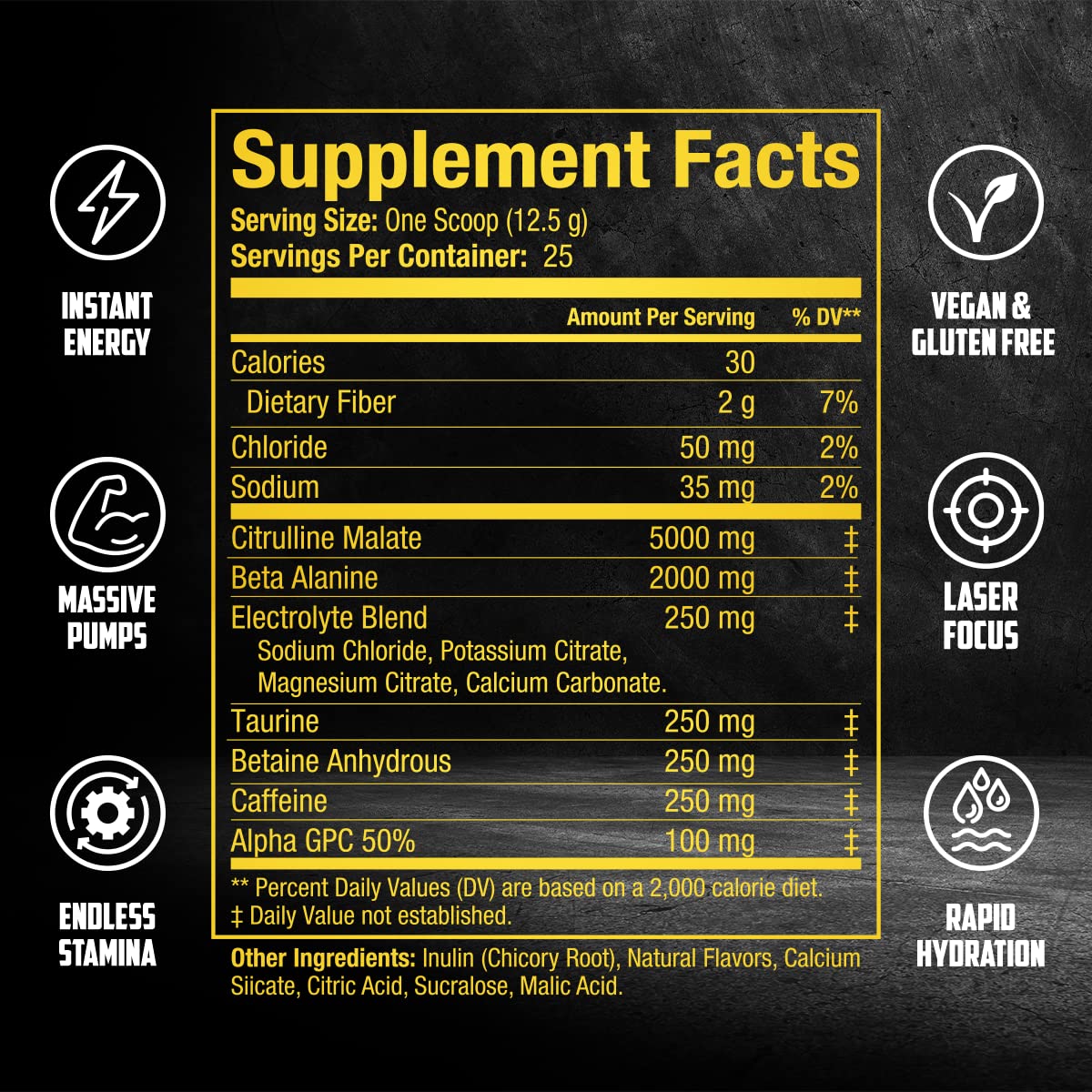 BALLISTIC Pre Workout | #1 New Pre Workout Powder w/ Nitric Oxide Booster, Electrolytes, Caffeine & Nootropics | Insane Pumps, Focus, Stamina, Energy, Hydration for Men & Women - Citrus Blast