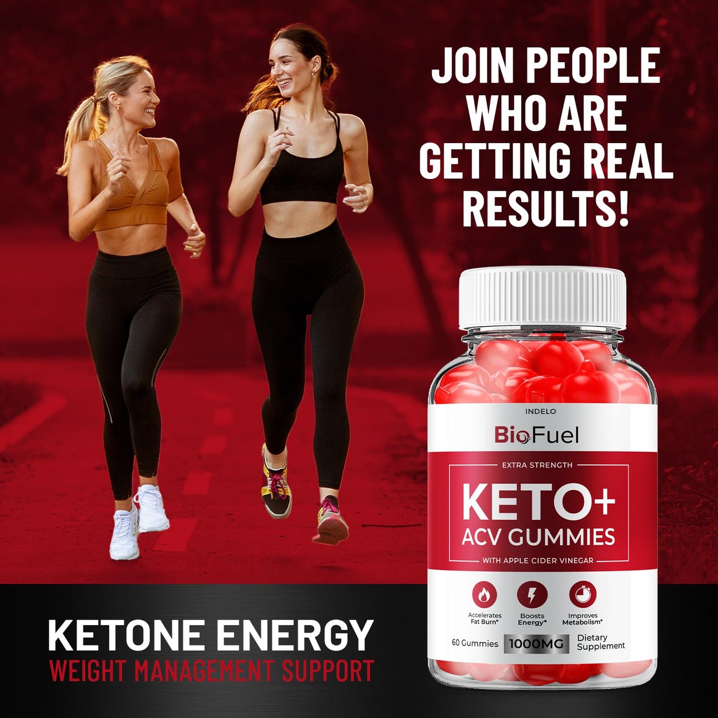 Bio Fuel Keto ACV Gummies - Advanced Formula BioFuel Keto Plus ACV Gummies Apple Cider Vinegar Bio Fuel ACV, Weight Management Gummies Dietary Supplement Reviews Men Women (60 Gummies)