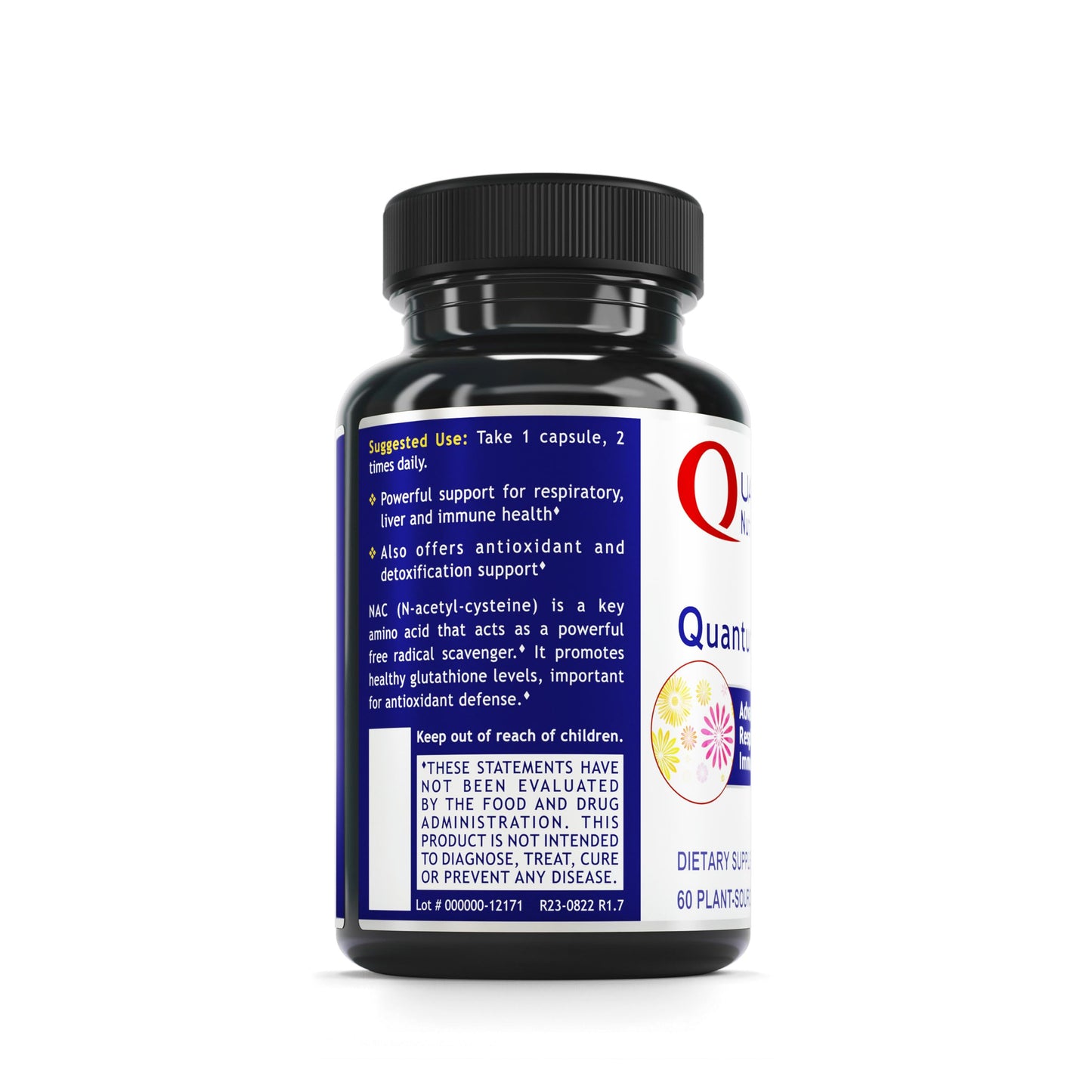 Quantum Nutrition Labs NAC - N-Acetyl-L-Cysteine, Liver & Immune Support, NAC Supplement, N-Acetyl Cysteine, 300mg NAC Per Capsule - 60 Vegetarian Capsules