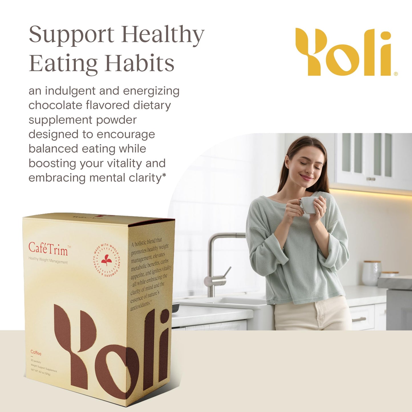 Yoli® CaféTrim - Food Craving Suppressant - Coffee Flavored Powder