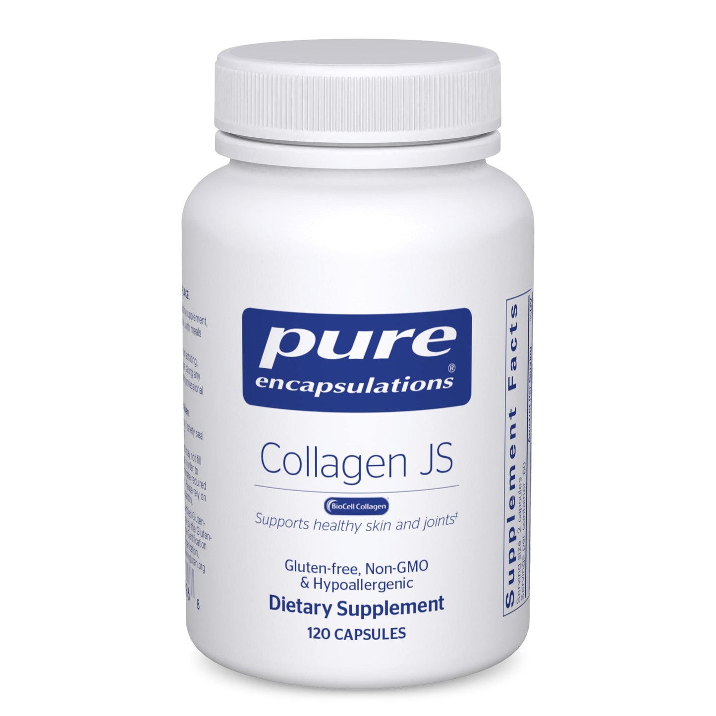 Pure Encapsulations Collagen JS - Skin & Joint Health* - 1,000 mg Hydrolyzed Biocell Collagen - Gluten Free & Non-GMO - 120 Capsules