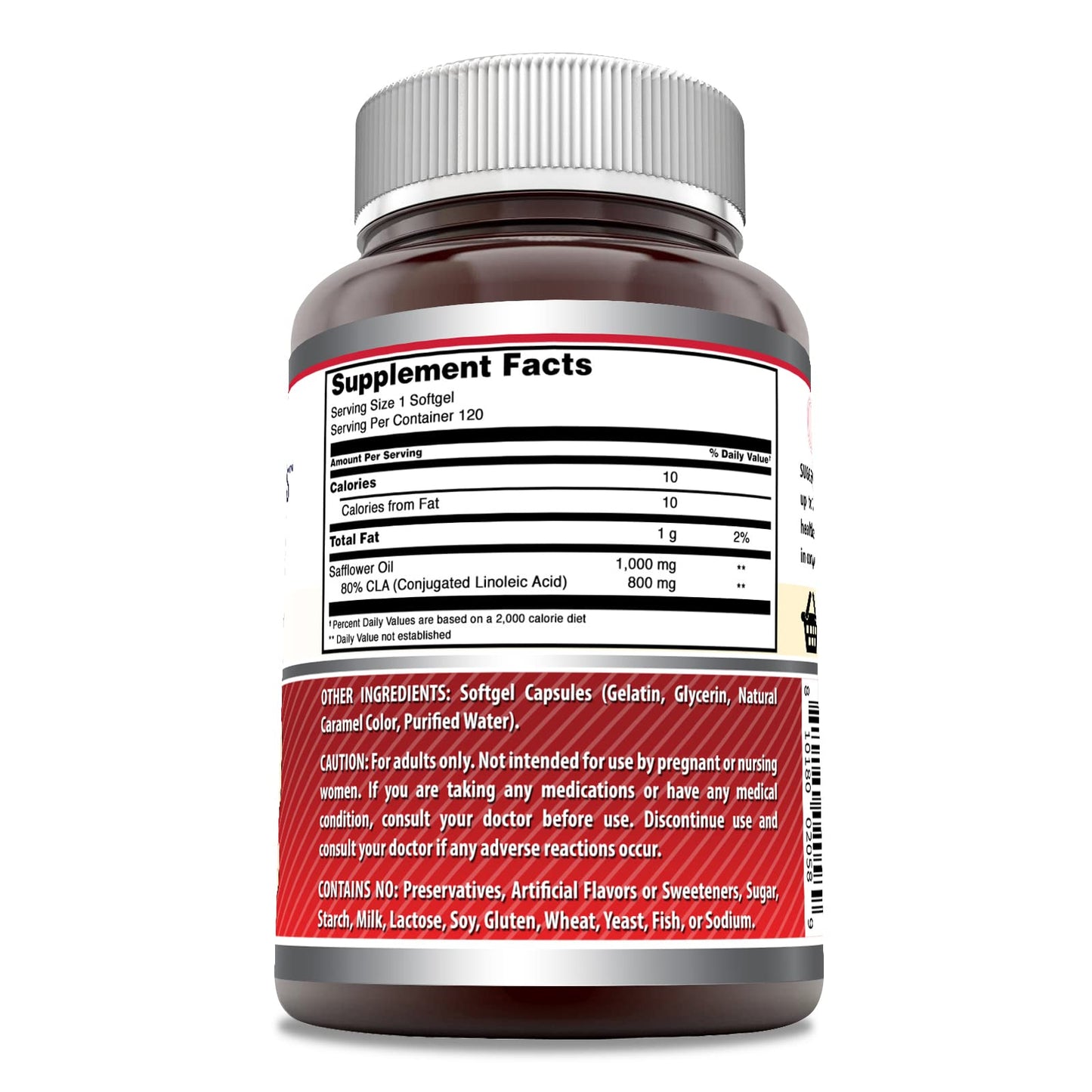 Amazing Formulas CLA 1000mg 120 Softgels Supplements | Conjugated Linoleic Acid | Non-GMO | Gluten Free