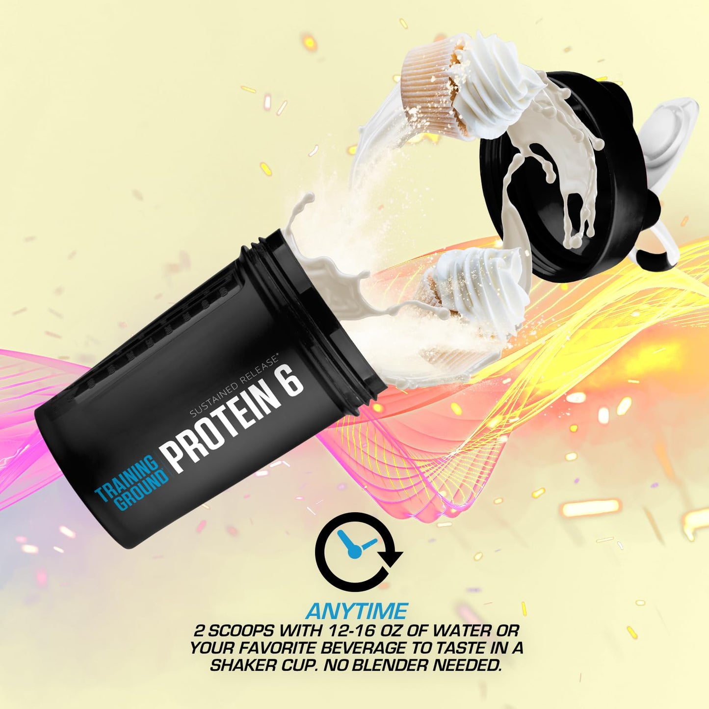 EFX Sports Training Ground Protein 6 | Whey Isolate & Concentrate, Egg White, & Pea Protein | 26g 6-Source Sustained Release Protein | 32 servings (Vanilla)