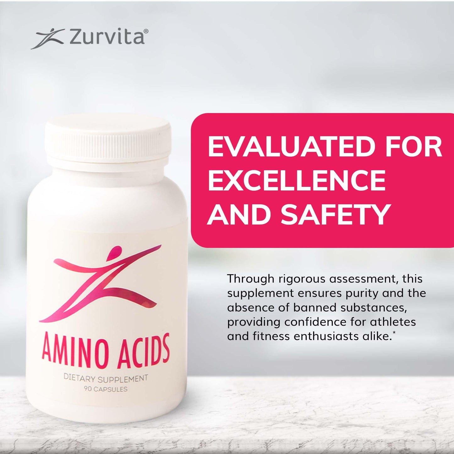Zurvita - Supplement with Amino Acids - Supports Overall Health and Wellness and Vitality - Plant-Based, No Added Fillers - 90 Capsules