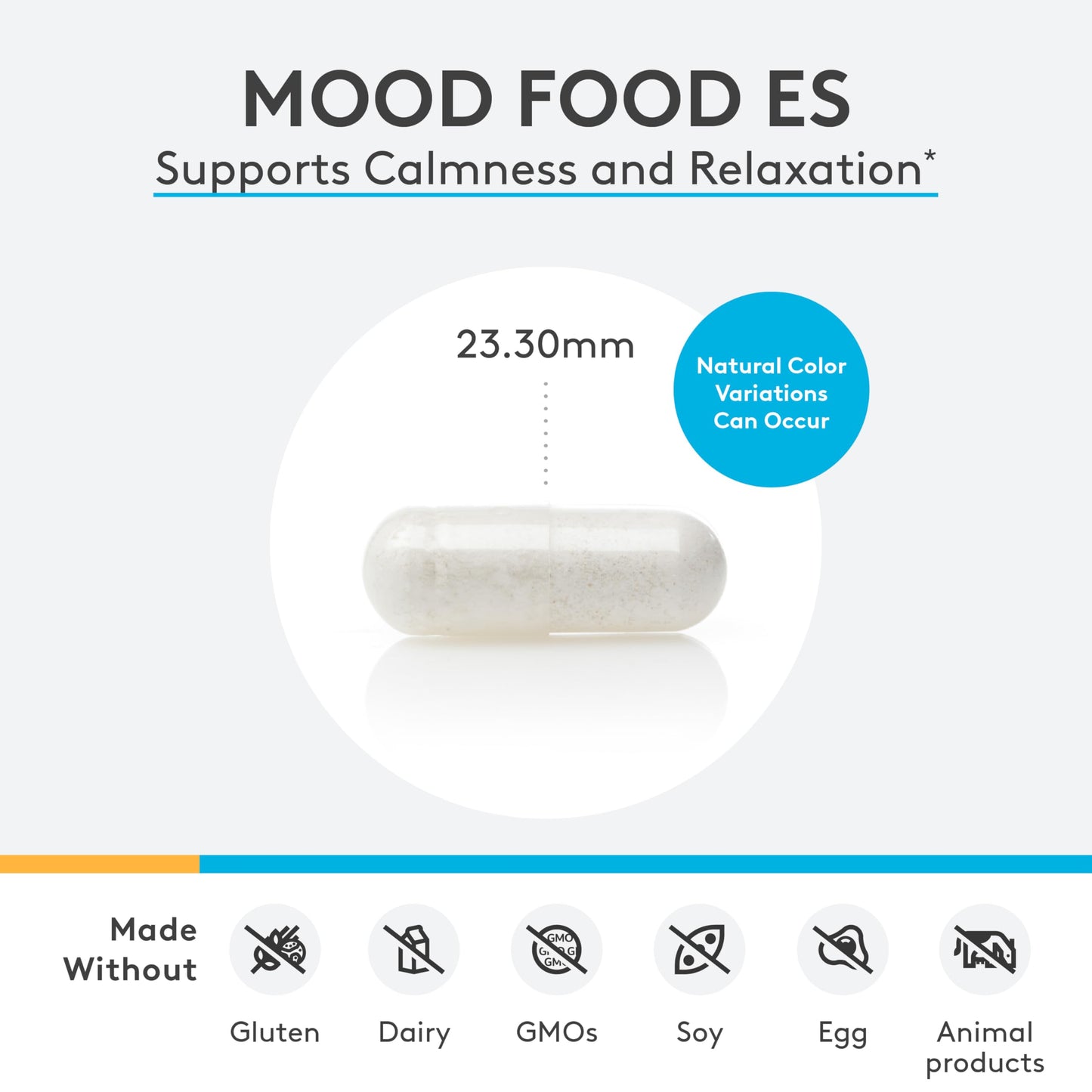 XYMOGEN Mood Food ES - Supports Calmness, Relaxation and a Healthy Mood with Active Folate, B Vitamins, 5-HTP, GABA, Minerals, Suntheanine L-Theanine, Selenium (60 Capsules)