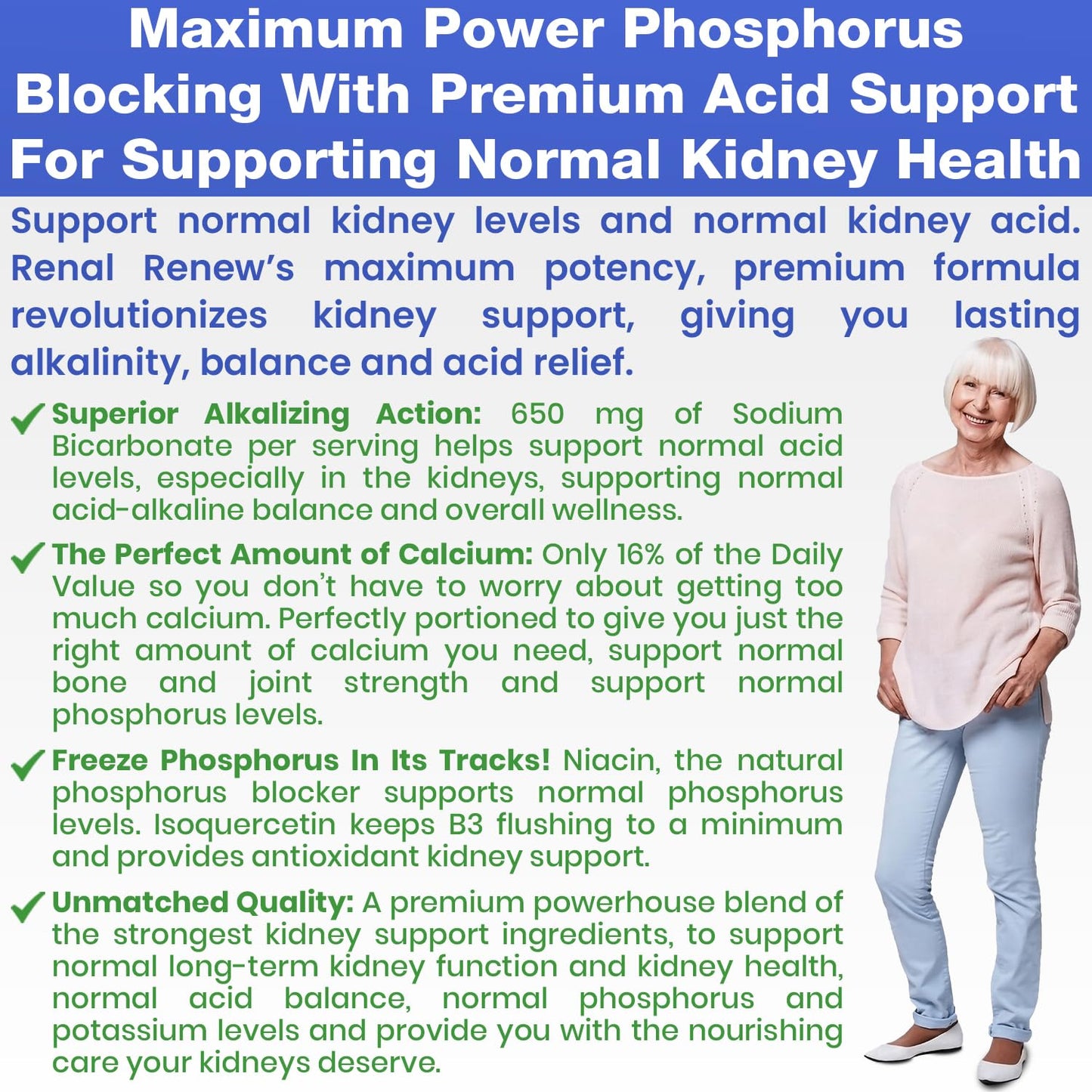 Renal Renew: Advanced Kidney Cleanse Detox & Repair Kidney Support Supplement. Breakthrough Smart Kidney Supplement Rejuvenates Kidney Health 120 Caps