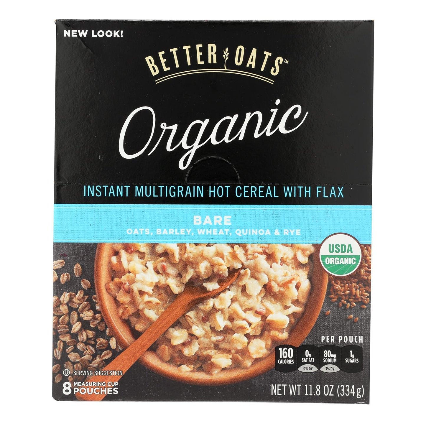 Better Oats Organic Instant Multigrain Hot Cereal Bare Case of 6 118 oz