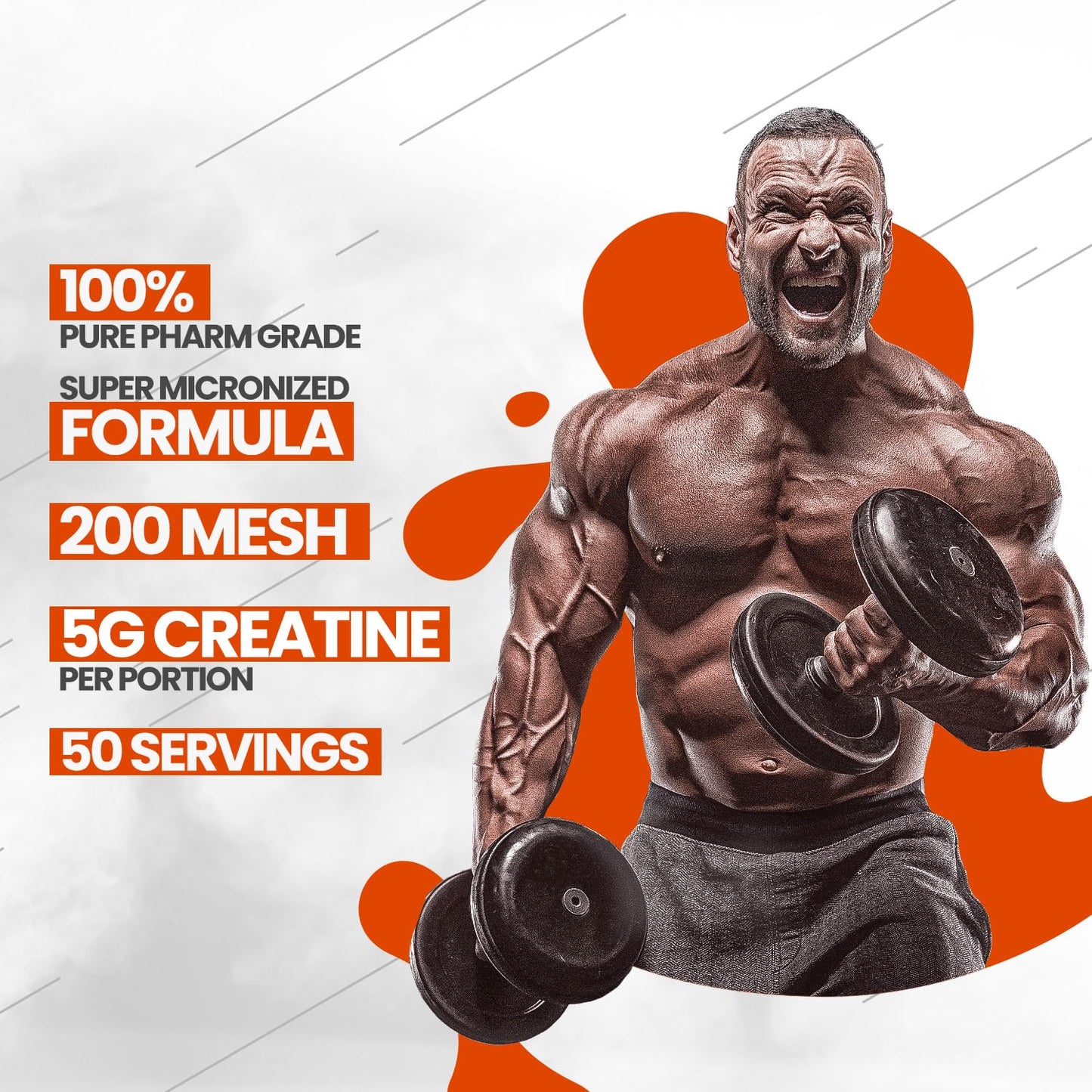 OLIMP BORN IN THE GYM Creatine Powder 250g Pure Creatine Monohydrate Powder in Micronised Quality - Optimal High Dose
