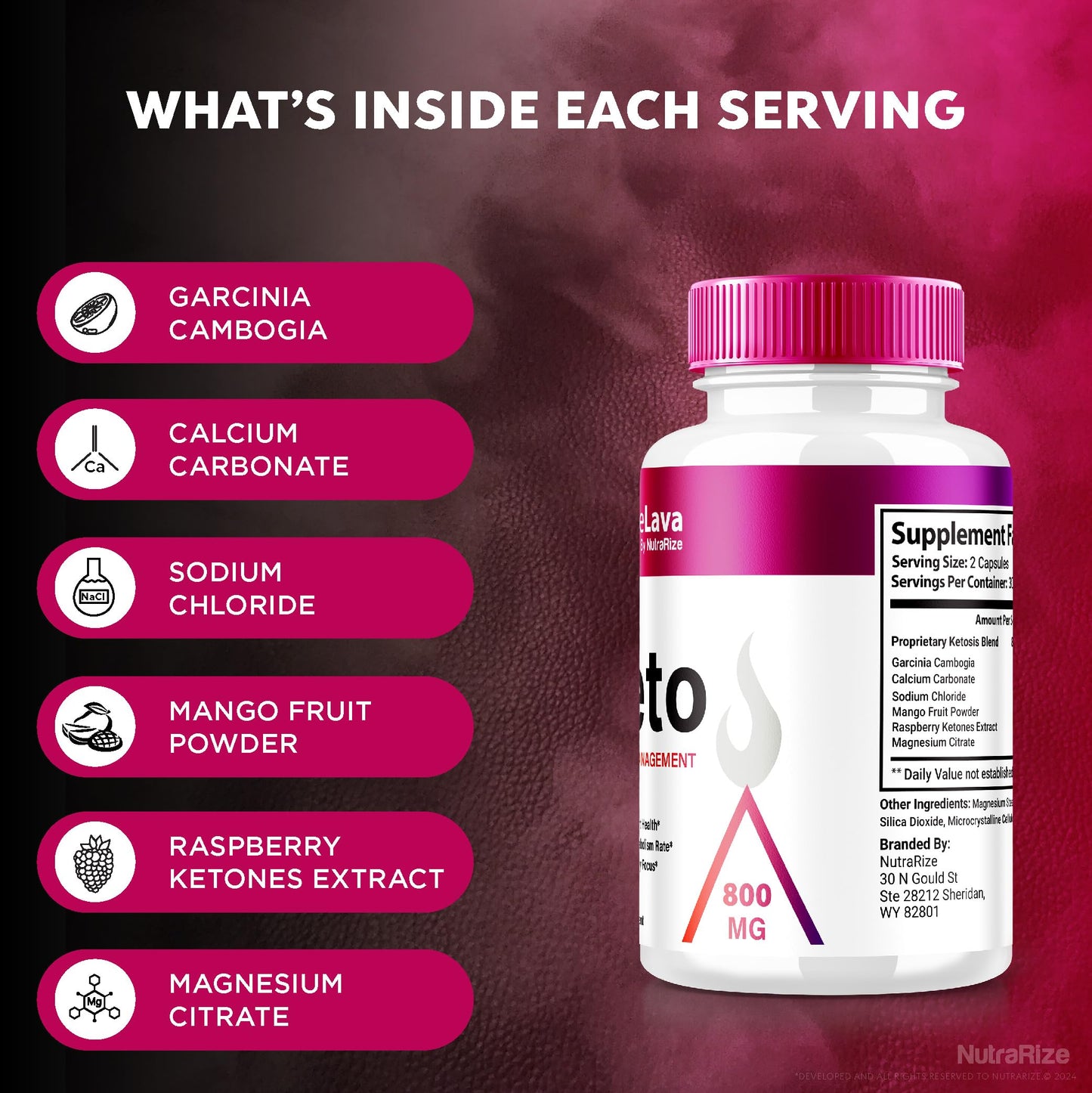 Pure Lava Capsules, Official PureLava Keto Formula, All Natural Keto Weight Loss Supplement to Give Energy and Support Healthy Body, Keto Fitness Pills, PureLava Reviews (60 Capsules)