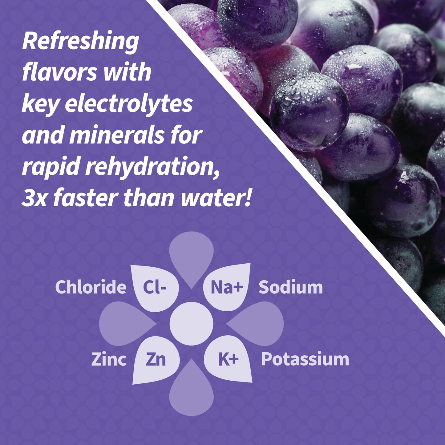 POWERLYTE Sport Hydration Electrolyte Solution Drink for Rehydration | Grape | 16 Fl Oz | 12-Pack
