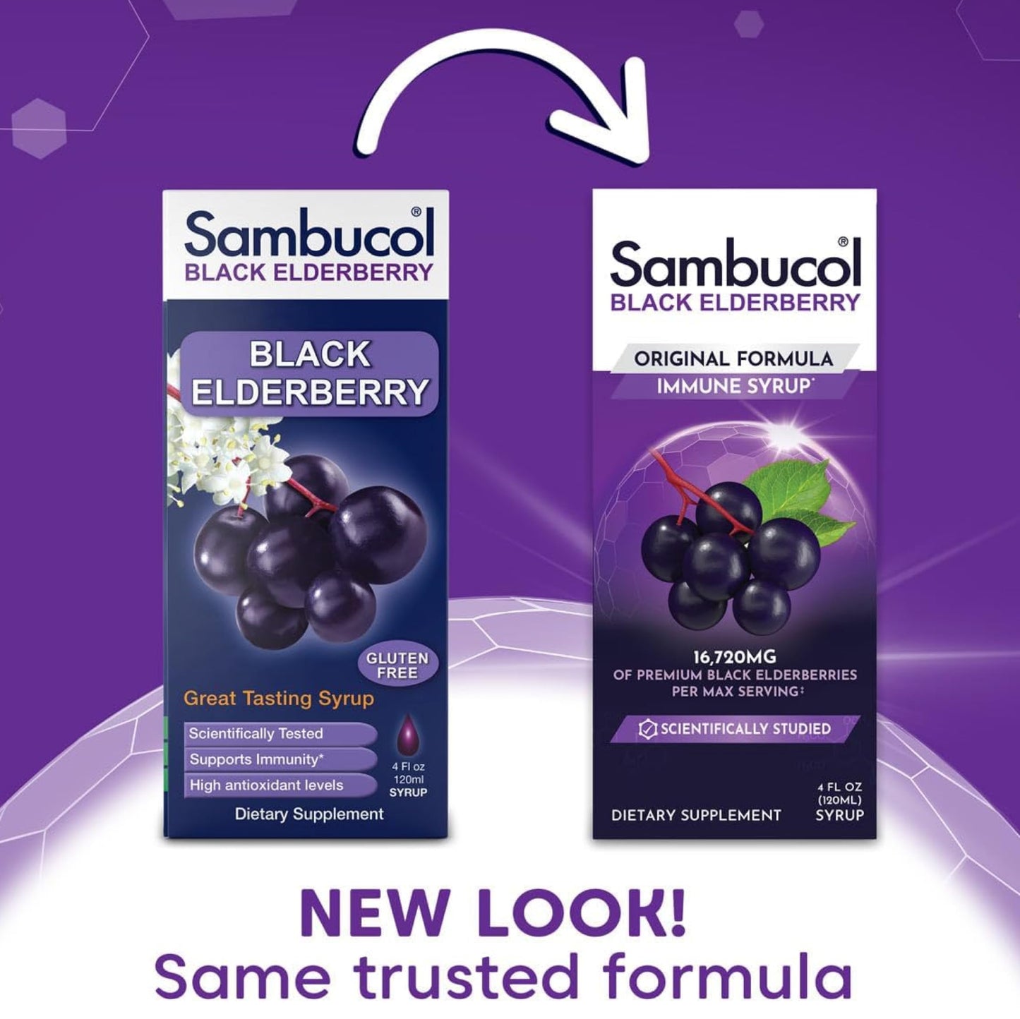 Sambucol Black Elderberry Syrup - Sambucus Elderberry Syrup for Adults Immune Support, Elderberry Liquid, Elderberry Extract, Gluten Free - 7.8 Fl Oz