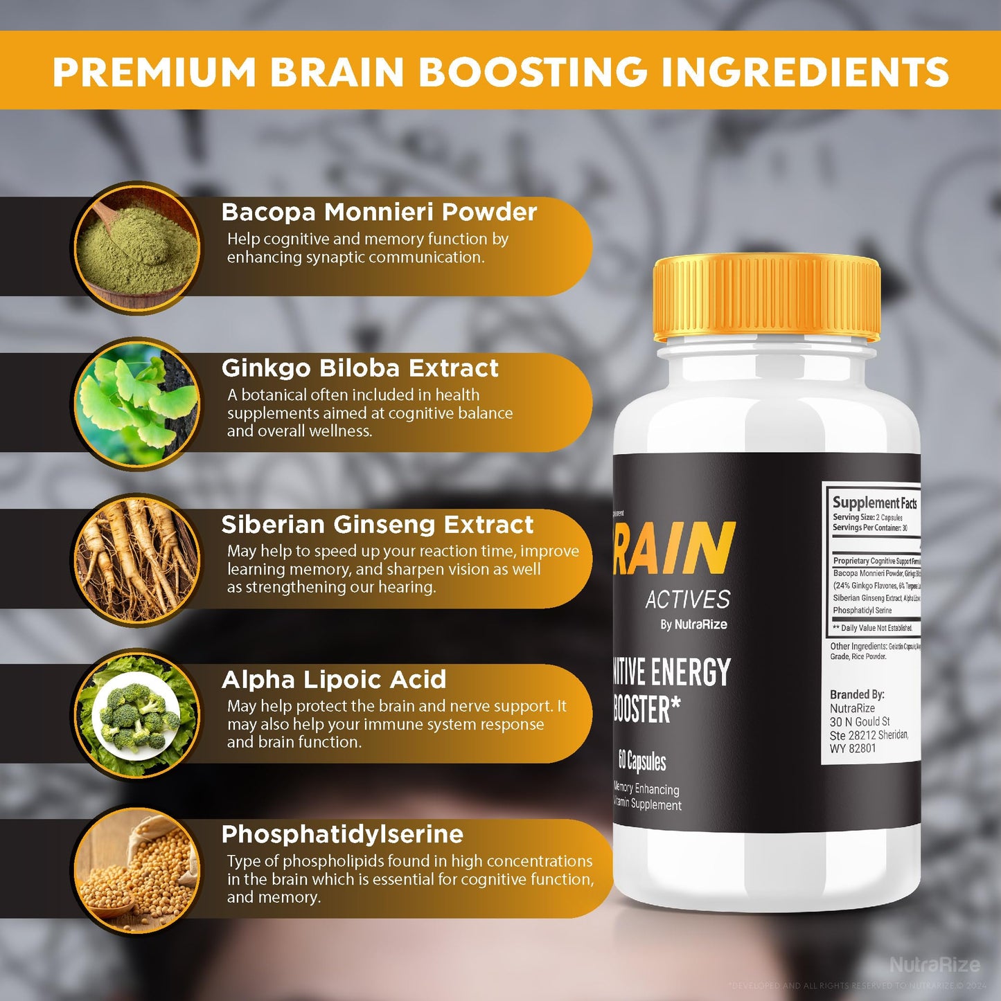 (3 Pack) Brain Actives Capsules, Brain Active Advanced Cognitive Health Support, Brain Actives Max Strength Memory Formula, Brain Actives Supplement for Brain Fog, BrainActives Reviews (180 Capsules)