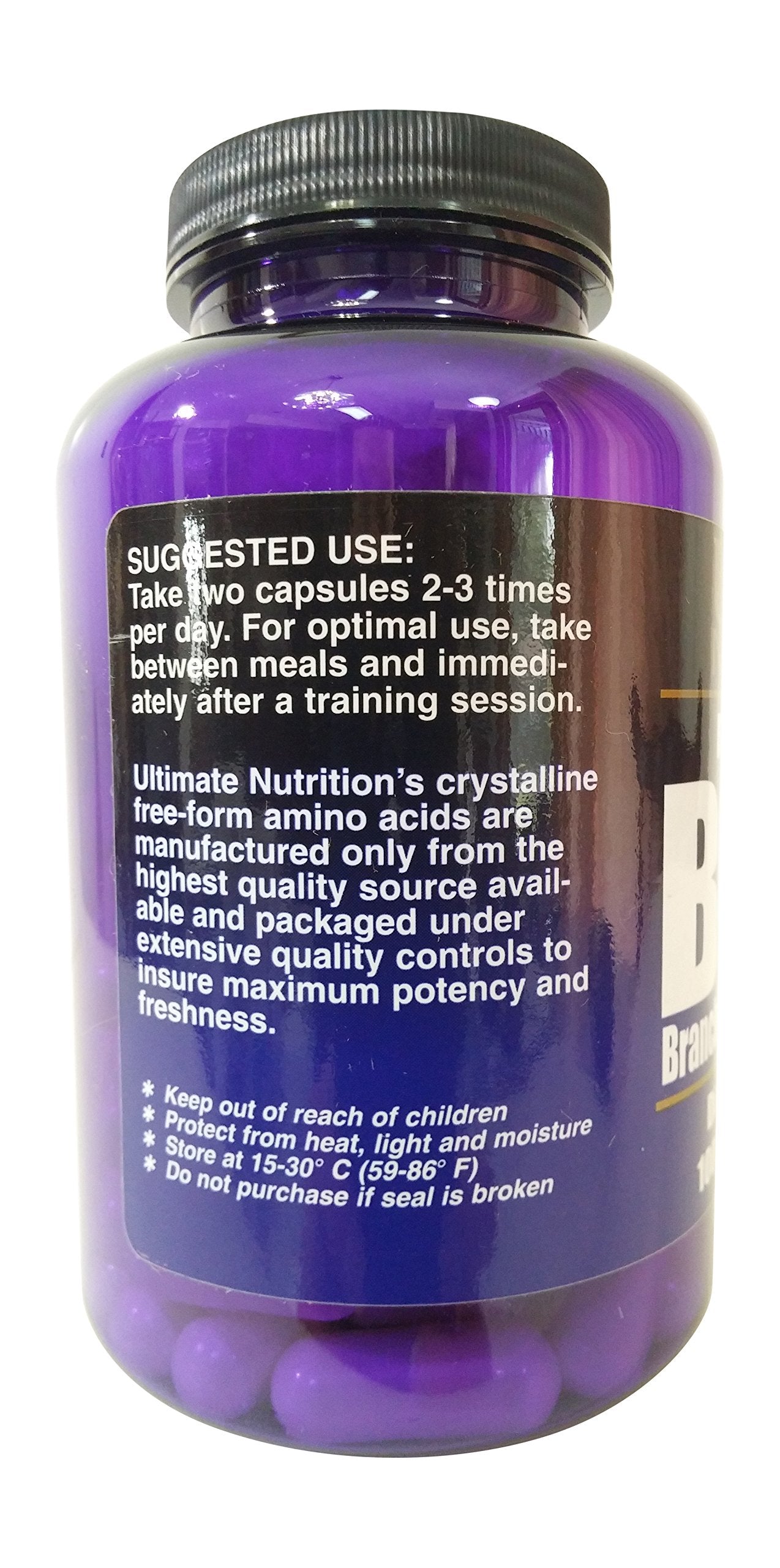 Ultimate Nutrition Massive BCAA Amino Acid Supplement (1000mg, 60 Capsules)