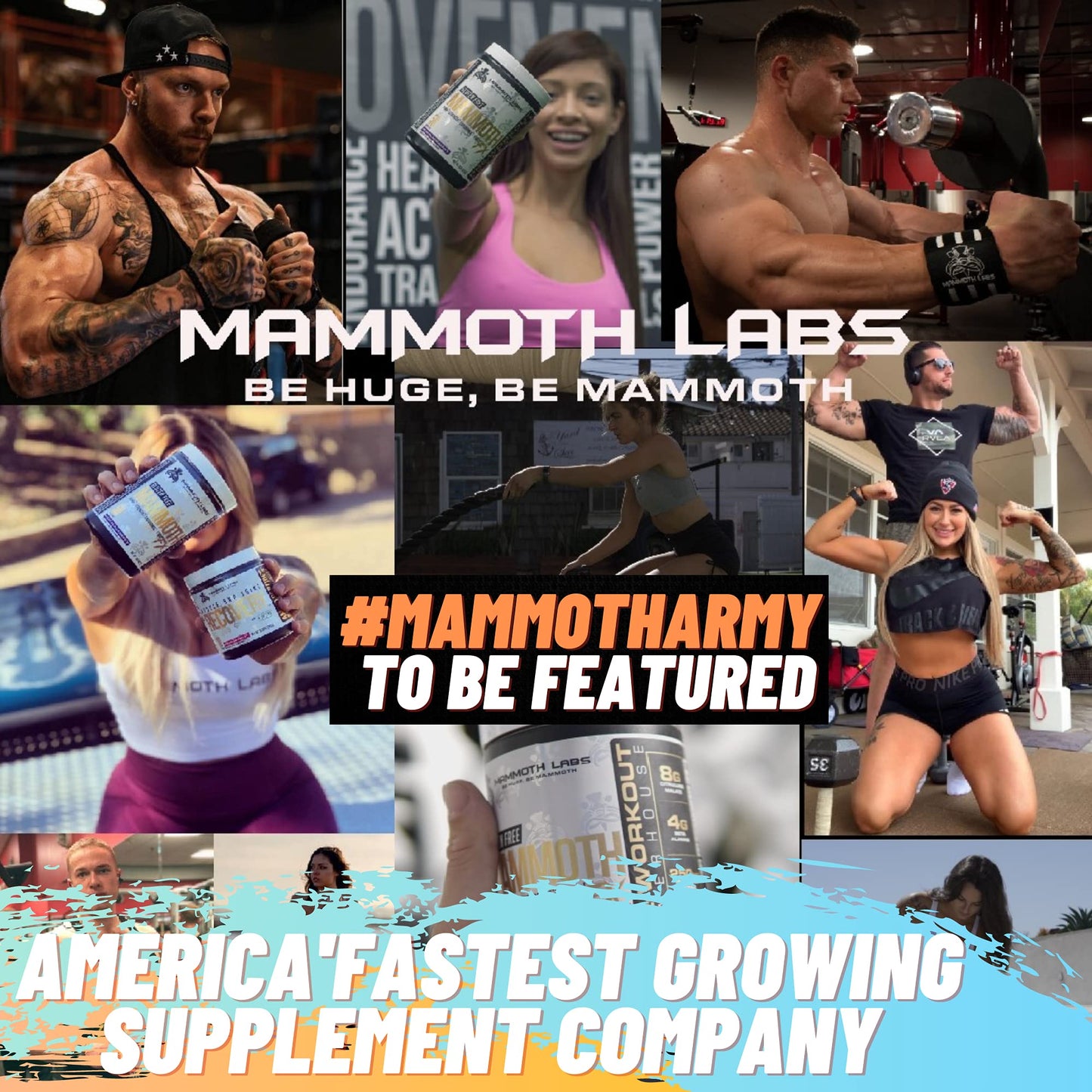 Mammoth Labs Pump Pre Workout- 30 Servings | Explosive Energy & Focus with Nitric Oxide Boosters- Build Muscle & Increase Endurance| Sugar Free, Natural Gluten Free Energy for Men & Women