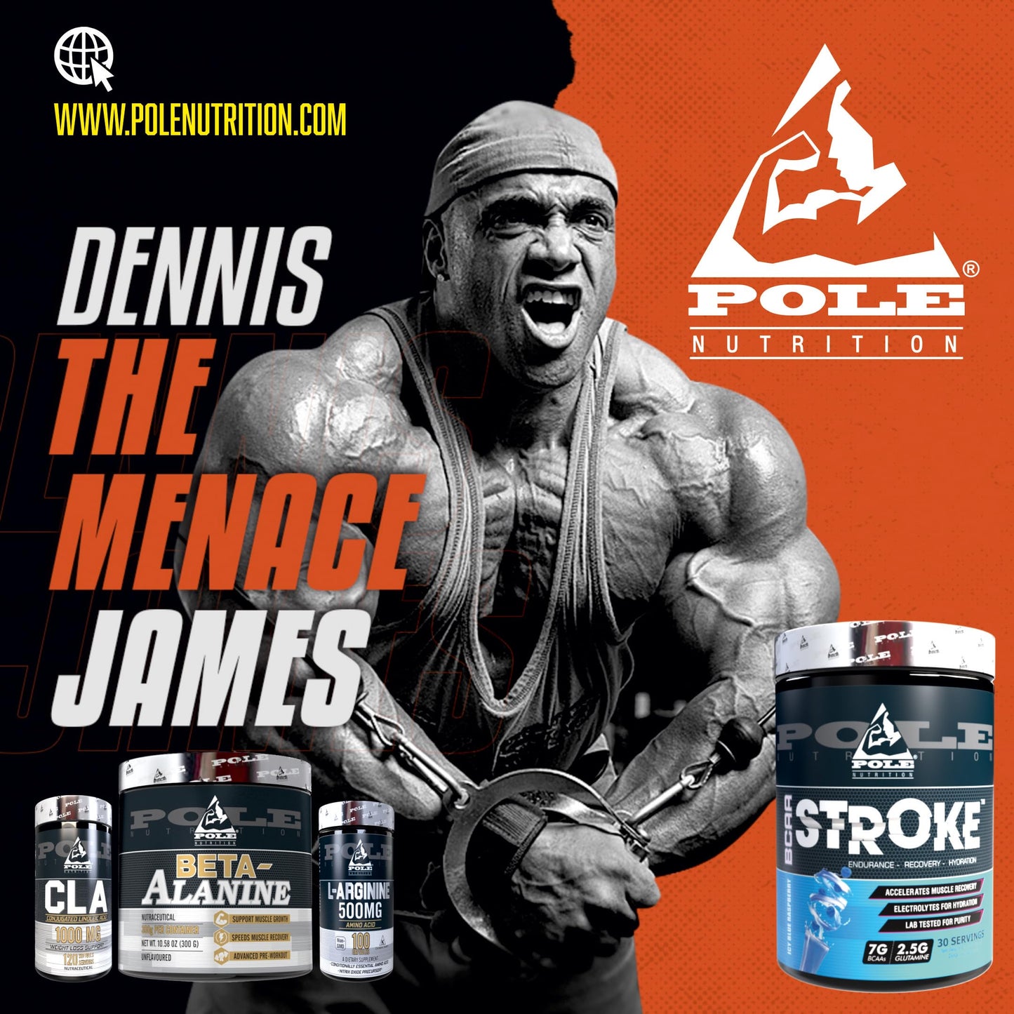 Pole Nutrition Beta-Alanine Unflavored, 300 Gram, 75 Serving