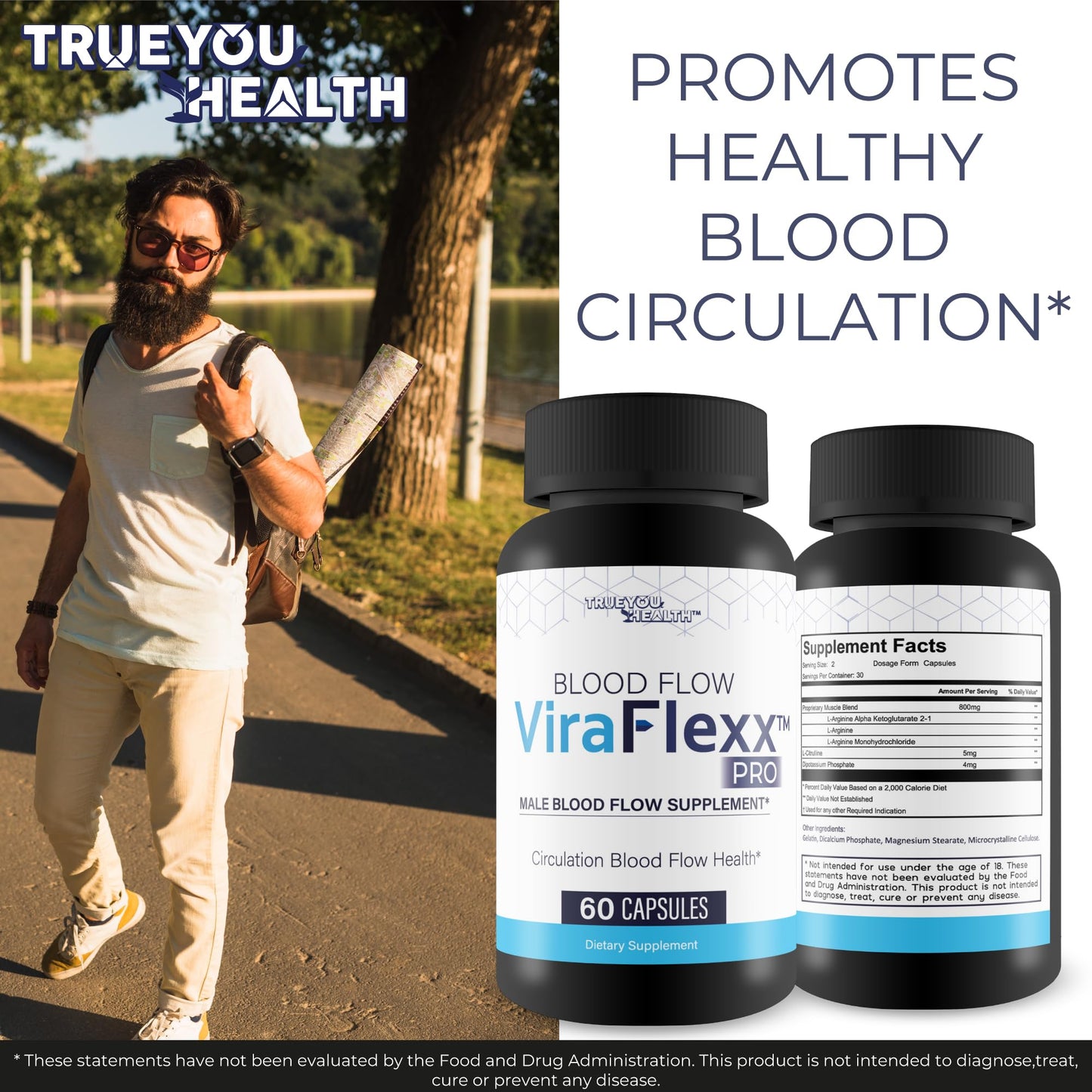 Blood Flow Vira Flexx Pro - Our Best Blood Circulation Supplements - Best Blood Flow Mens Blood Flow Care - Mens Blood Flow Supplement - Blood Circulation Pills for Better Blood Flow Boost Blood Flow