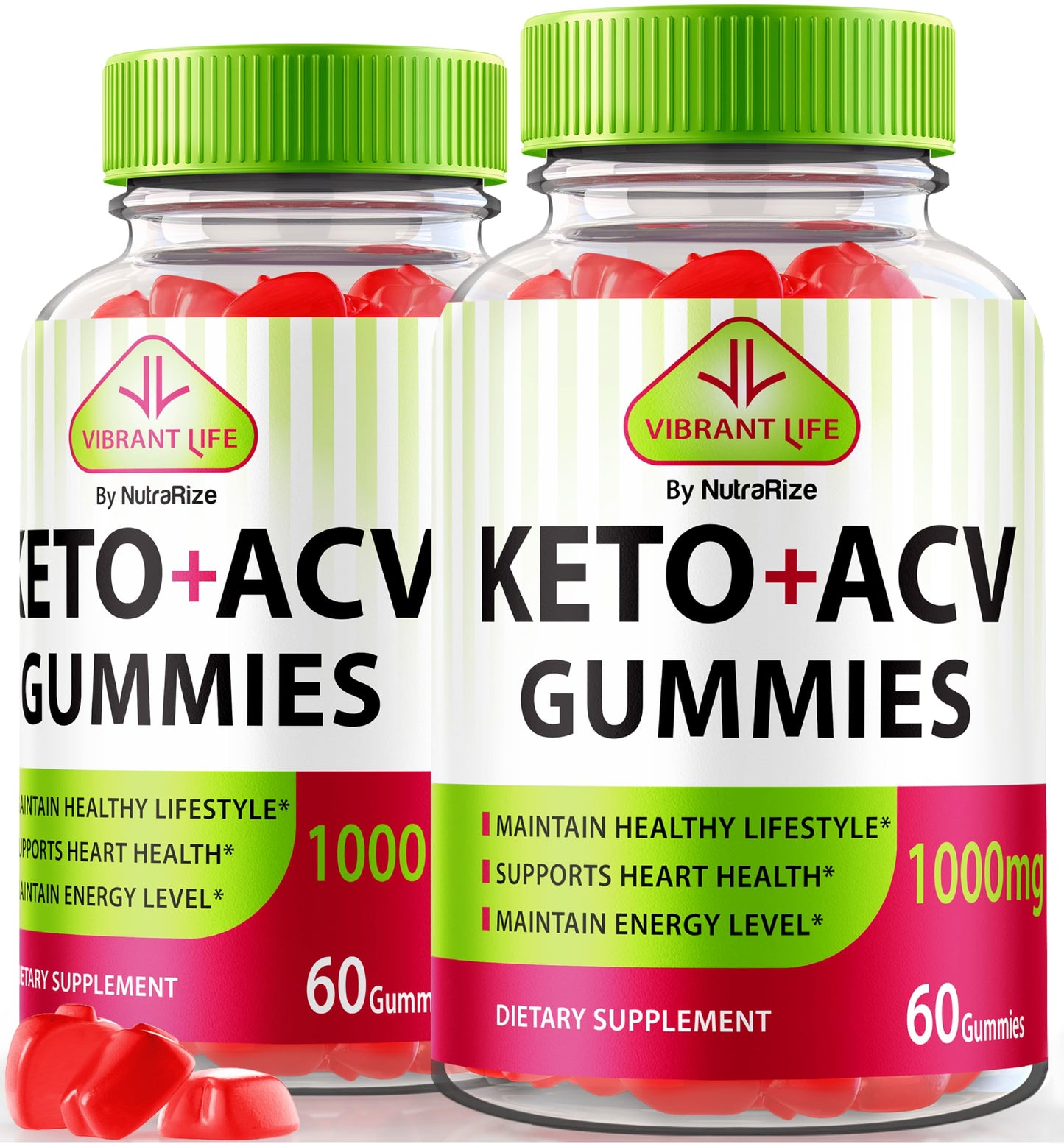 (2 Pack) Vibrant Life Keto ACV Gummies, Official VibrantLife Keto+ACV Gummies, Premium Apple Cider Vinegar, All Natural Keto Plus ACV Formula, ACV Keto Gomitas Review (120 Gummies)