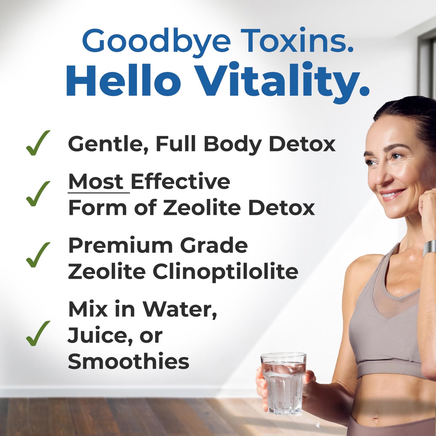 HolyLand Zeolite Cleanse - Zeolite Detox Powder (400 Gram Value Size) - Clinoptilolite Natural, Activated - Supports Energy, Mental Focus, pH Balance, Immune Defense, Optimal Gut Health