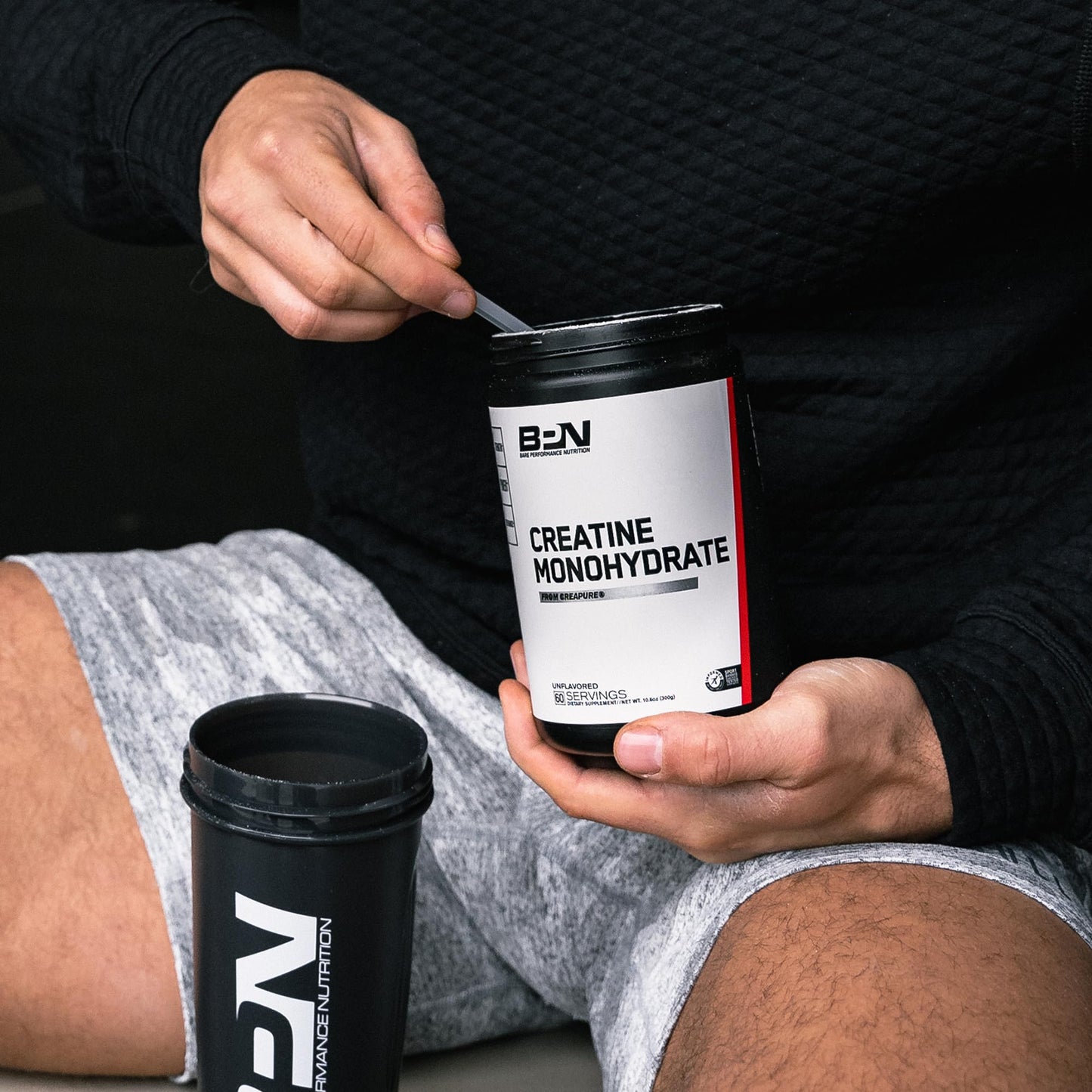 BARE PERFORMANCE NUTRITION, BPN Pure Creatine Monohydrate Powder by Creapure, 5g of Creatine per Serving, Supports Muscle Growth, Unflavored Creatine Powder, 60 Servings
