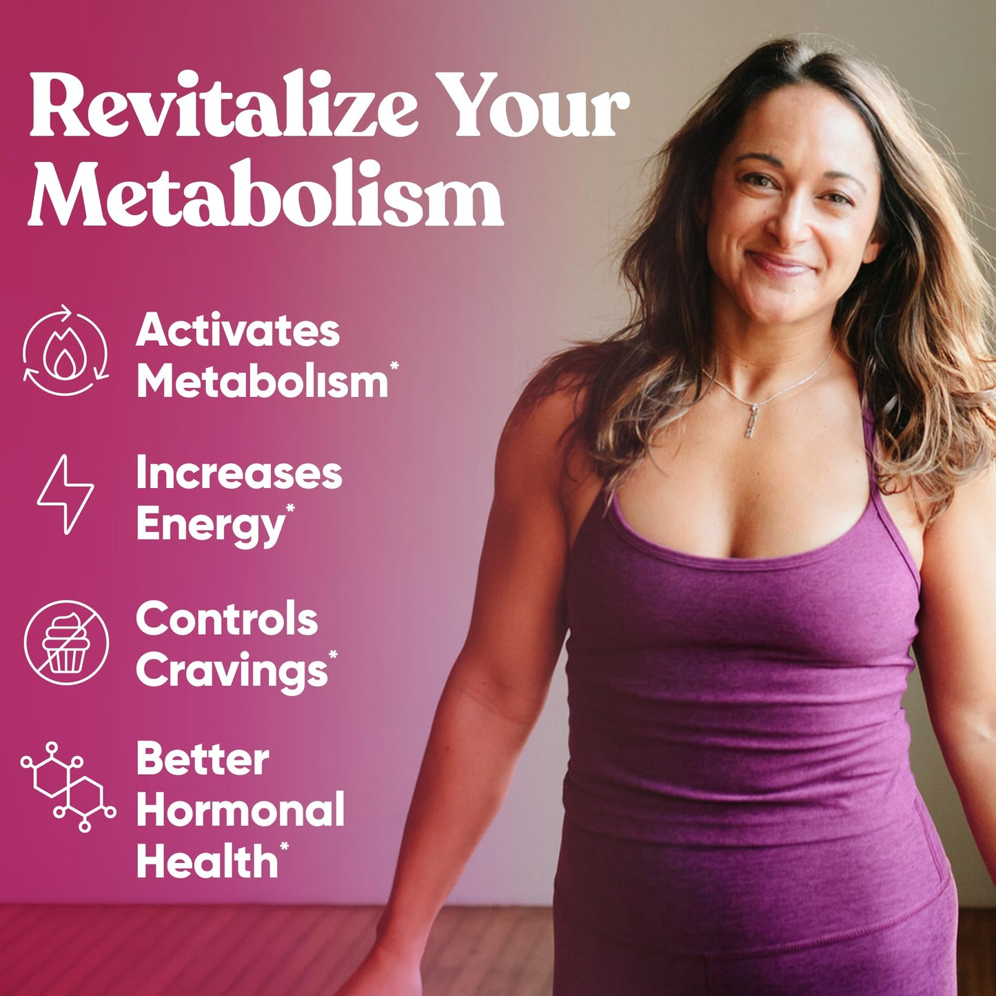 Metabolism for Her - Appetite & Metabolism Support for Women - Curb Cravings, Reduce Caloric Intake & Promote Feelings of Fullness - Berberine, Chromium Picolinate & Guarana - 60 Veg Capsules