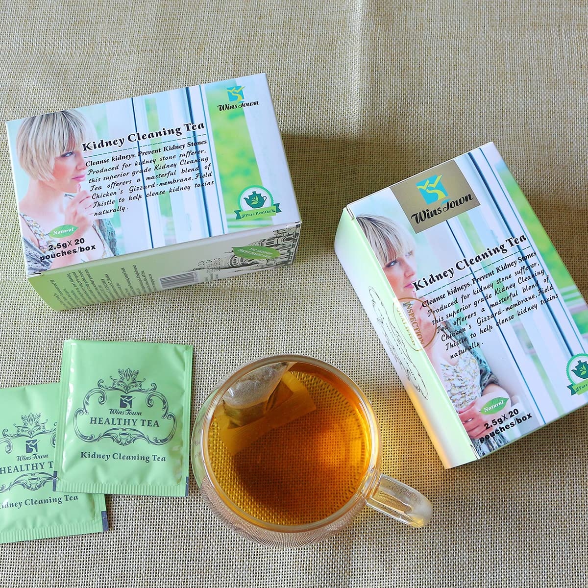 Wins Town Kidney Stones Cleaning Tea, Stone Breaker for Kidney Cleanse and Detox, 20 Teabags