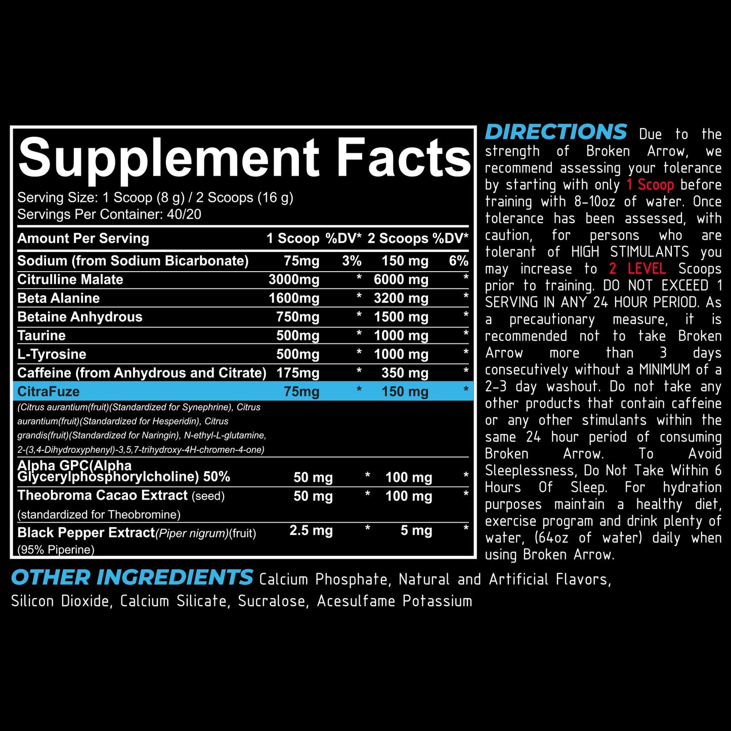 Repp Sports Broken Arrow Extreme Pre-Workout | Intense Energy and Endurance Support (Hail Storm, 20/40 Servings)