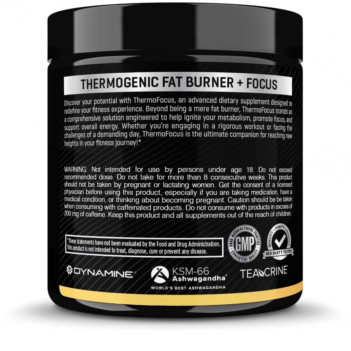 RAW Synergies ThermoFocus- Thermogenic Fat Burner, Boost Focus, Energy & Drive - Weight Loss Supplement & Lean Muscle Builder - 60 Pills