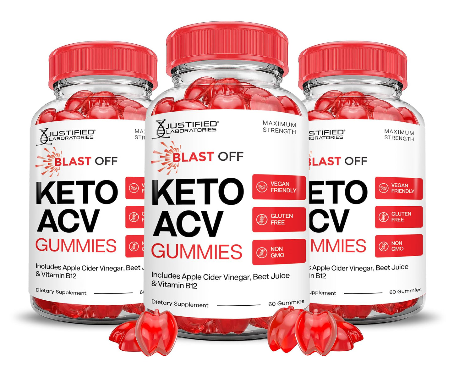 (3 Pack) Blast Keto ACV Gummies Advanced Formula 1000MG Blast Keto Gummies Apple Cider Vinegar Formulated with Pomegranate Beet Juice Powder B12 Vegan Non GMO 180 Gummys