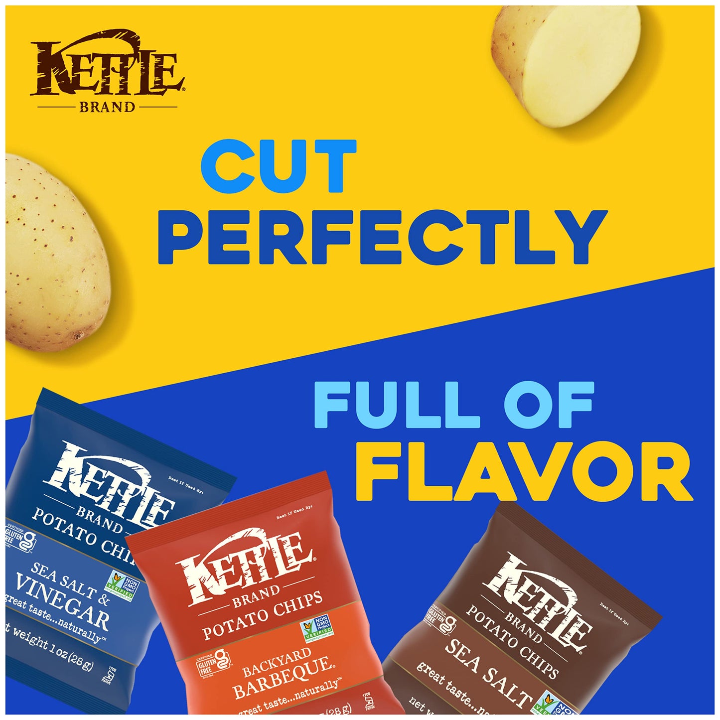 Kettle Brand Potato Chips Variety Pack 1 Oz 20 Ct