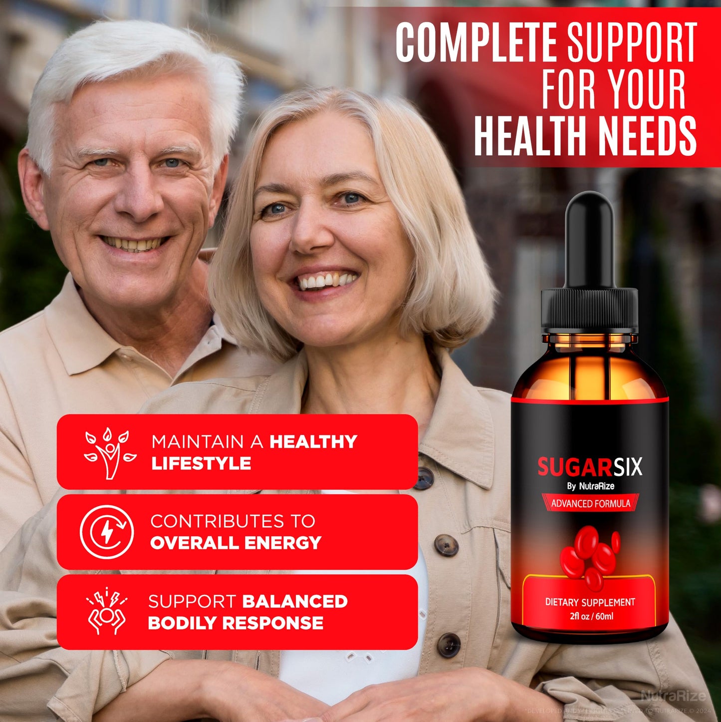 NutraRize SugarSix Drops, Official Sugar Six Liquid Formula, All Natural Support for Stable and Healthy Levels, Premium Dropper to Maintain Good Circulation, Sugar Six Review (30 Servings)