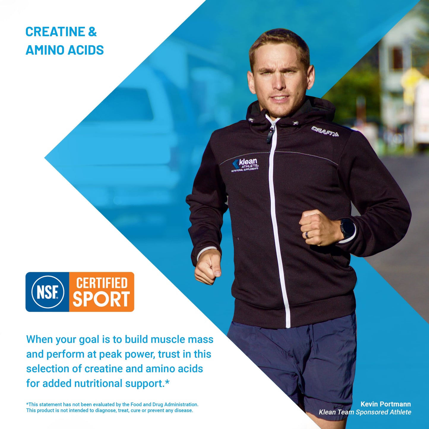 Klean ATHLETE Klean Glutamine - Immunity Support & Gut Health* - Amino Acids Supplement - NSF Certified for Sport - Non-GMO, Gluten Free & Vegan - 17.3 oz