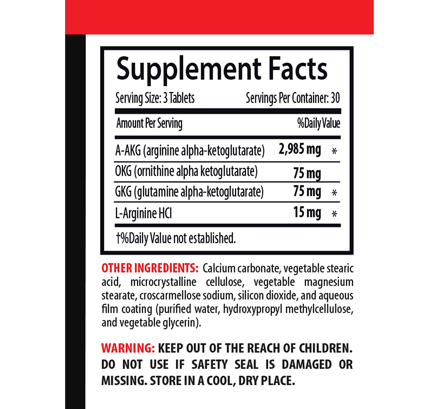 Arginine Alpha-Ketoglutarate - NITRIC OXIDE UNIQUE COMPLEX - Ornithine Alpha-Ketoglutarate, Glutamine Alpha-Ketoglutarate, Arginine Ketoisocaproate, Nitric Oxide Supplements 3 Bottles 270 Tablets