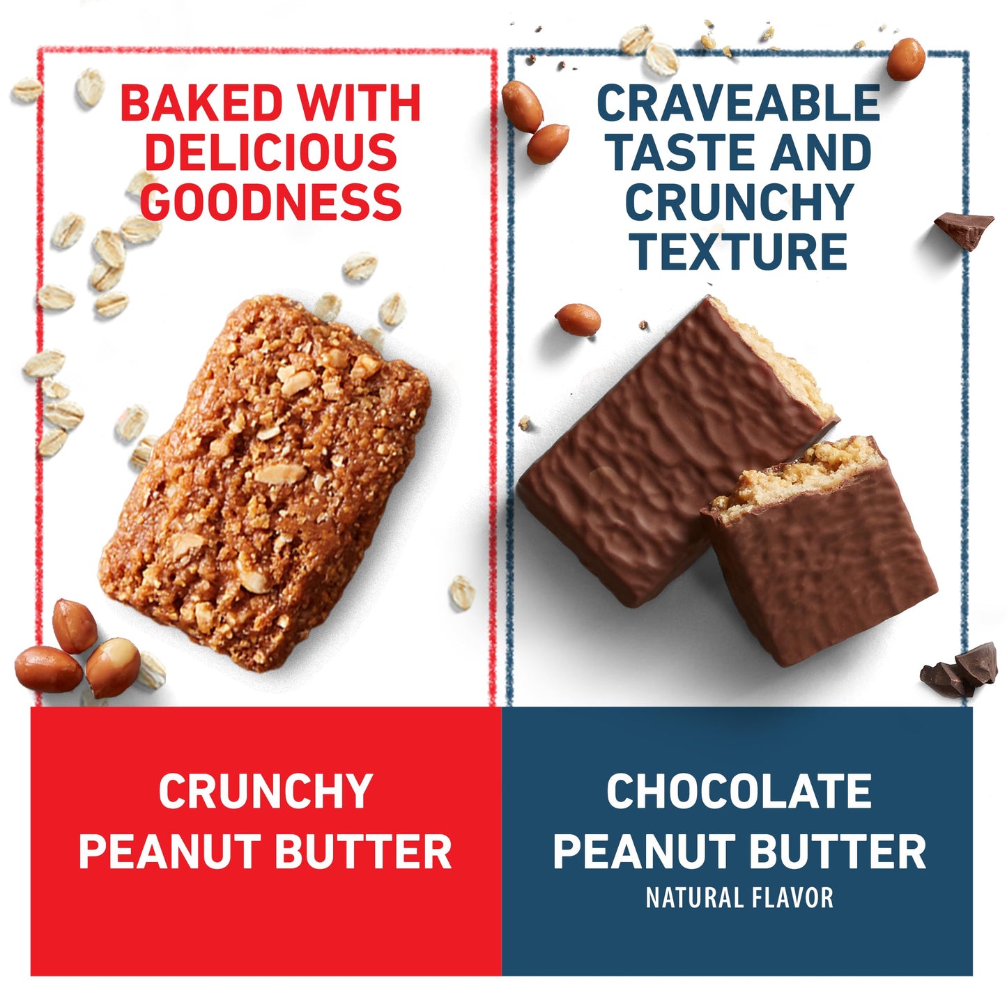 CLIF BAR and CLIF Builders Variety Pack Crunchy Peanut Butter and Chocolate Peanut Butter Energy Bars and Protein Bars NonGMO Plant Based 24 oz 14 Count