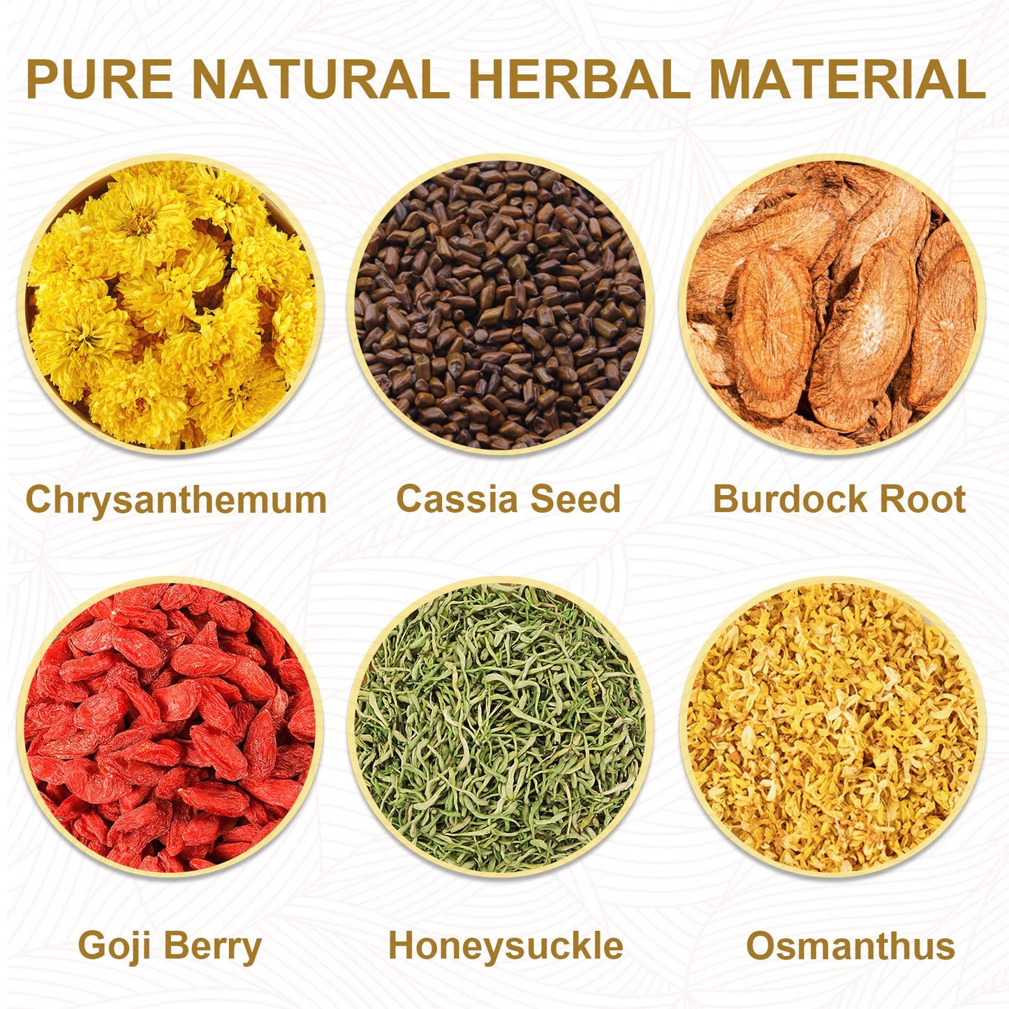 TEARELAE Chrysanthemum Cassia Seed Tea 5g x 20 Counts Burdock Root Goji Berry Honeysuckle Osmanthus Combination Herbal Tea Bags