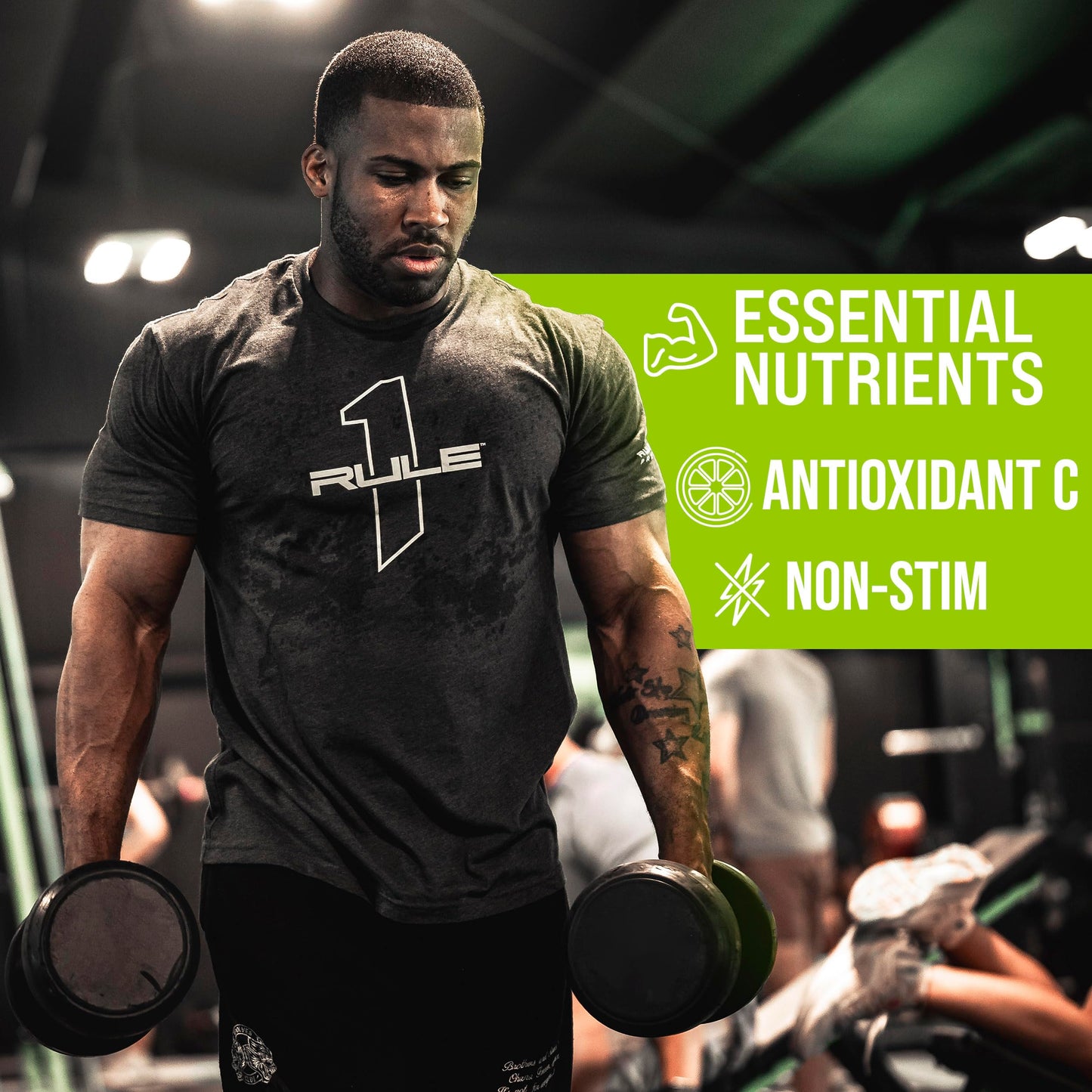 Rule 1 Lytes - Hydration Support Mix Featuring 5 Electrolyte Minerals Enhanced with Citrulline, Coconut Water, and Watermelon Powders, Plus Antioxidant Vitamin C (30 Servings, Lemon Lime)